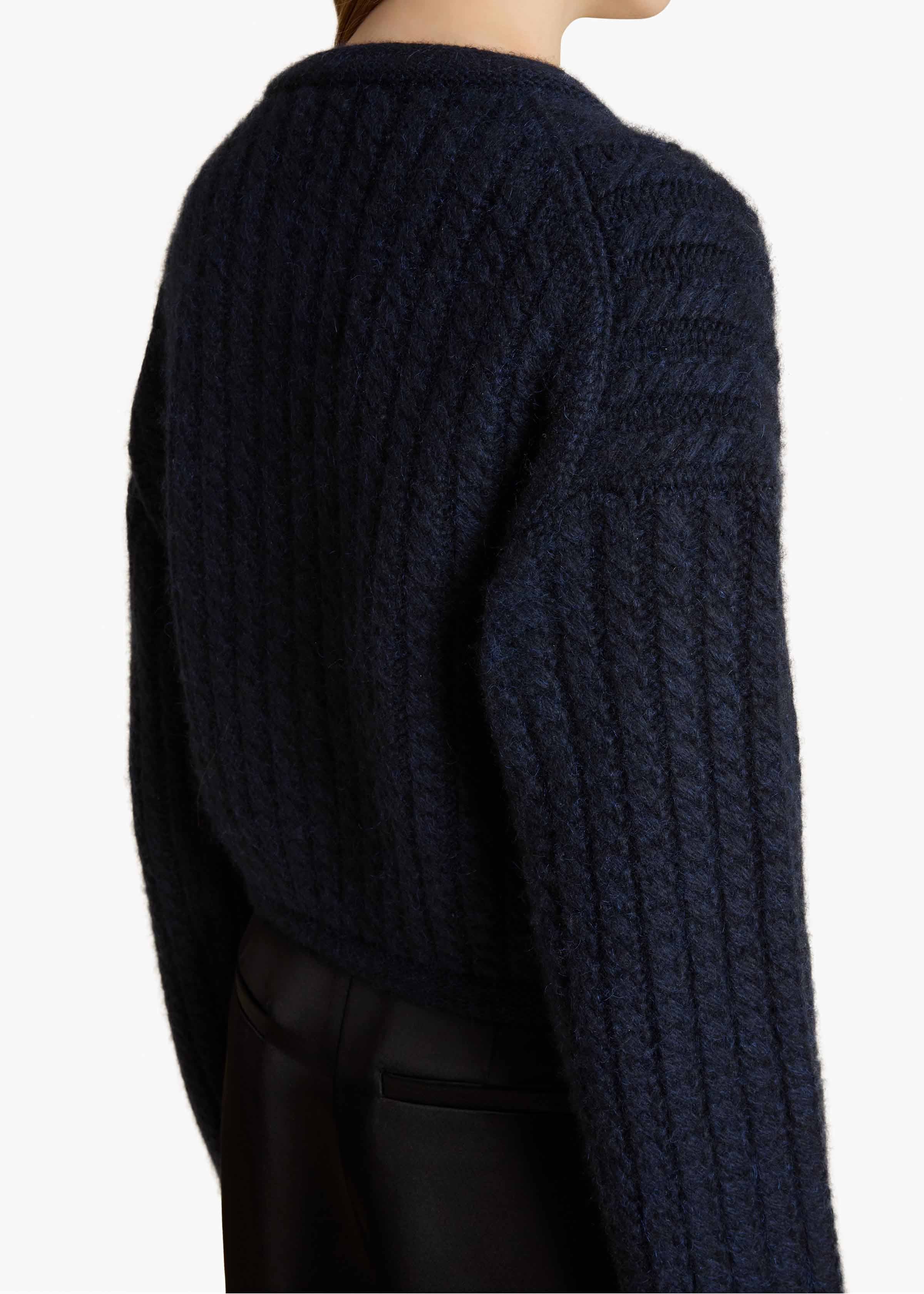 Balser Cardigan in Midnight DETAILED VIEW 1