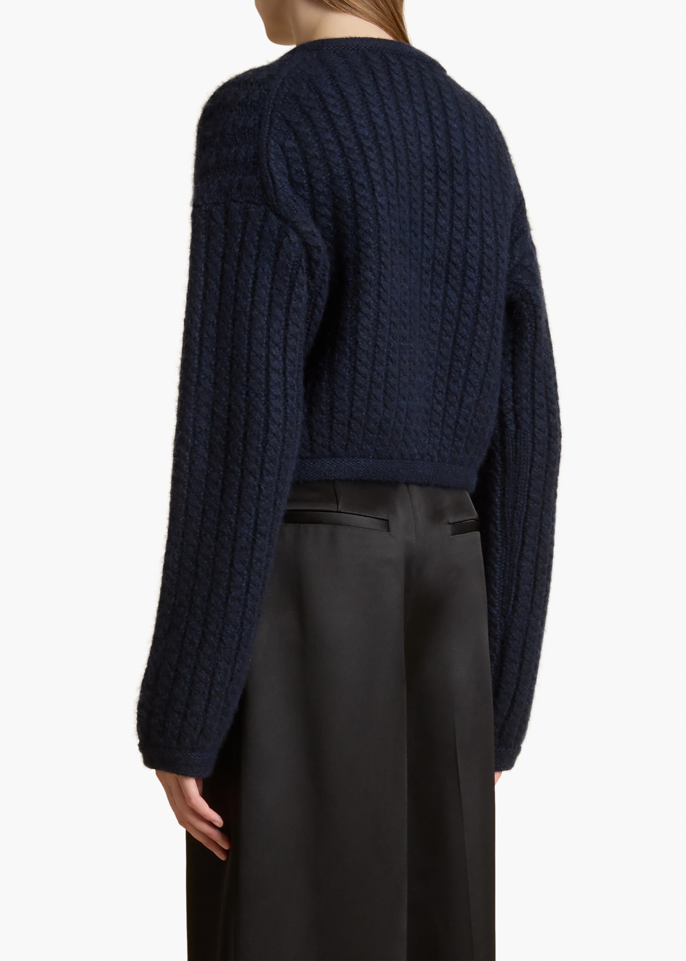 Balser Cardigan in Midnight BACK VIEW