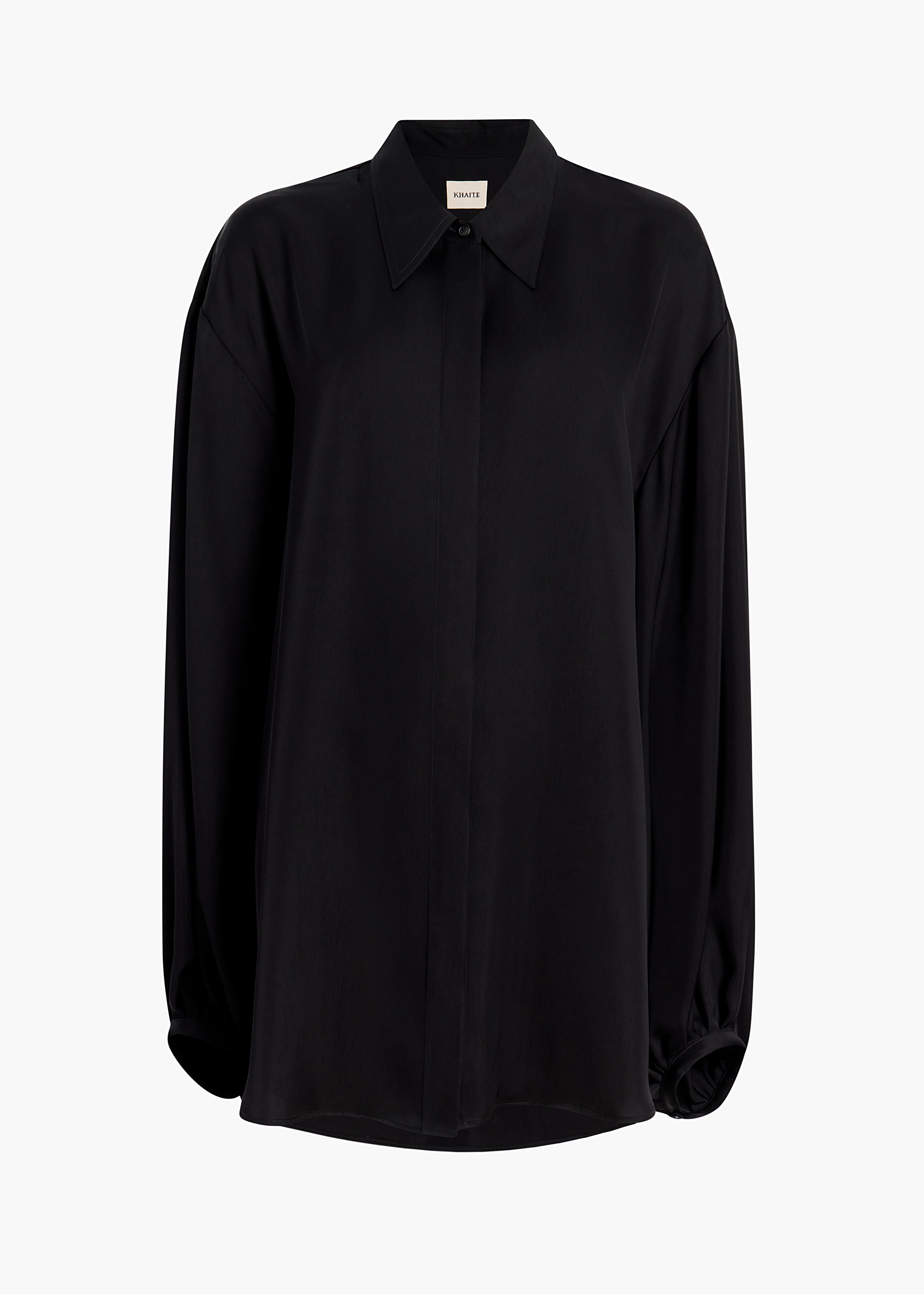 BAM TOP IN BLACK COTTON SILK FLAT VIEW