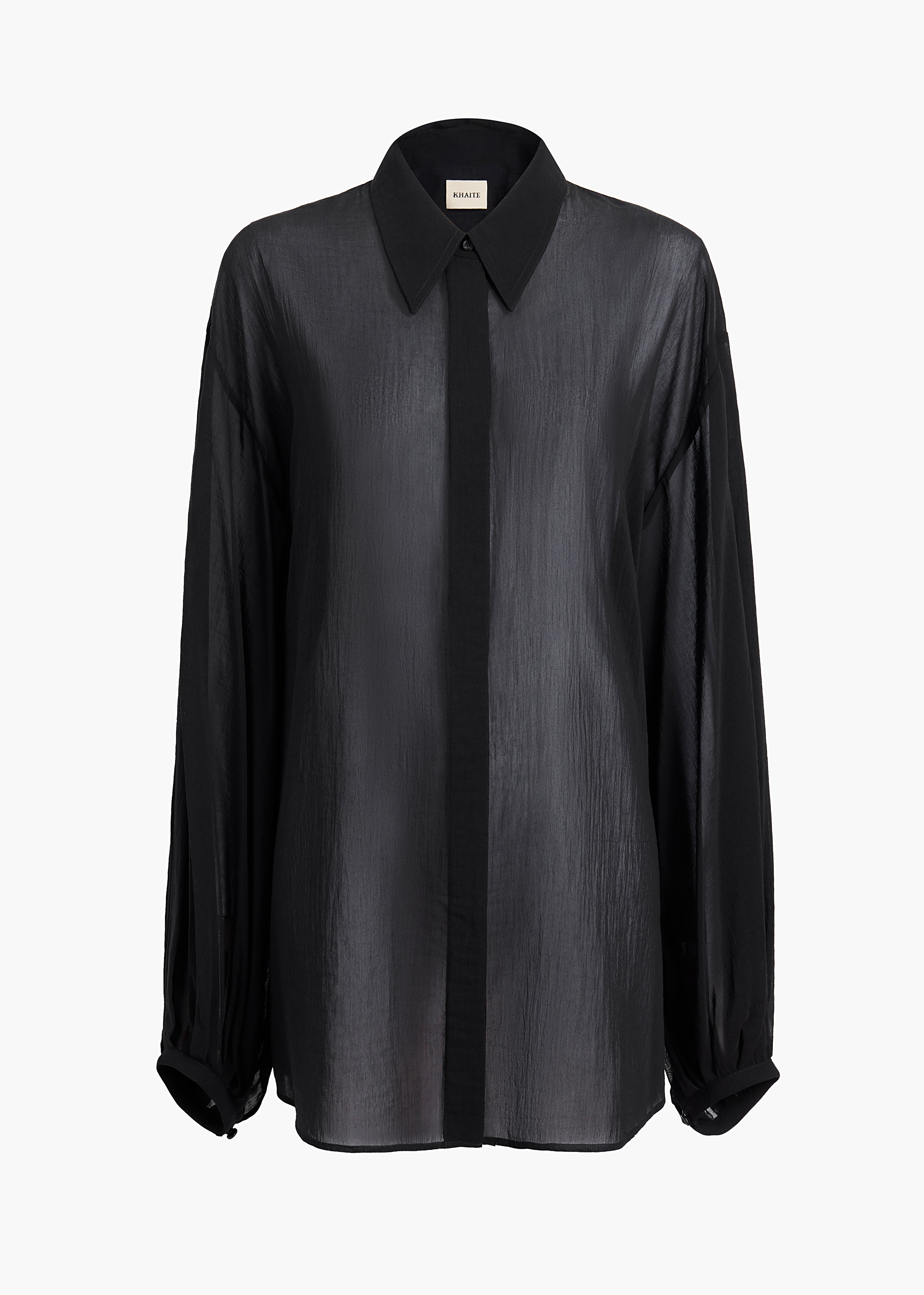 KHAITE LLC - Bam Top in Black Cotton Silk