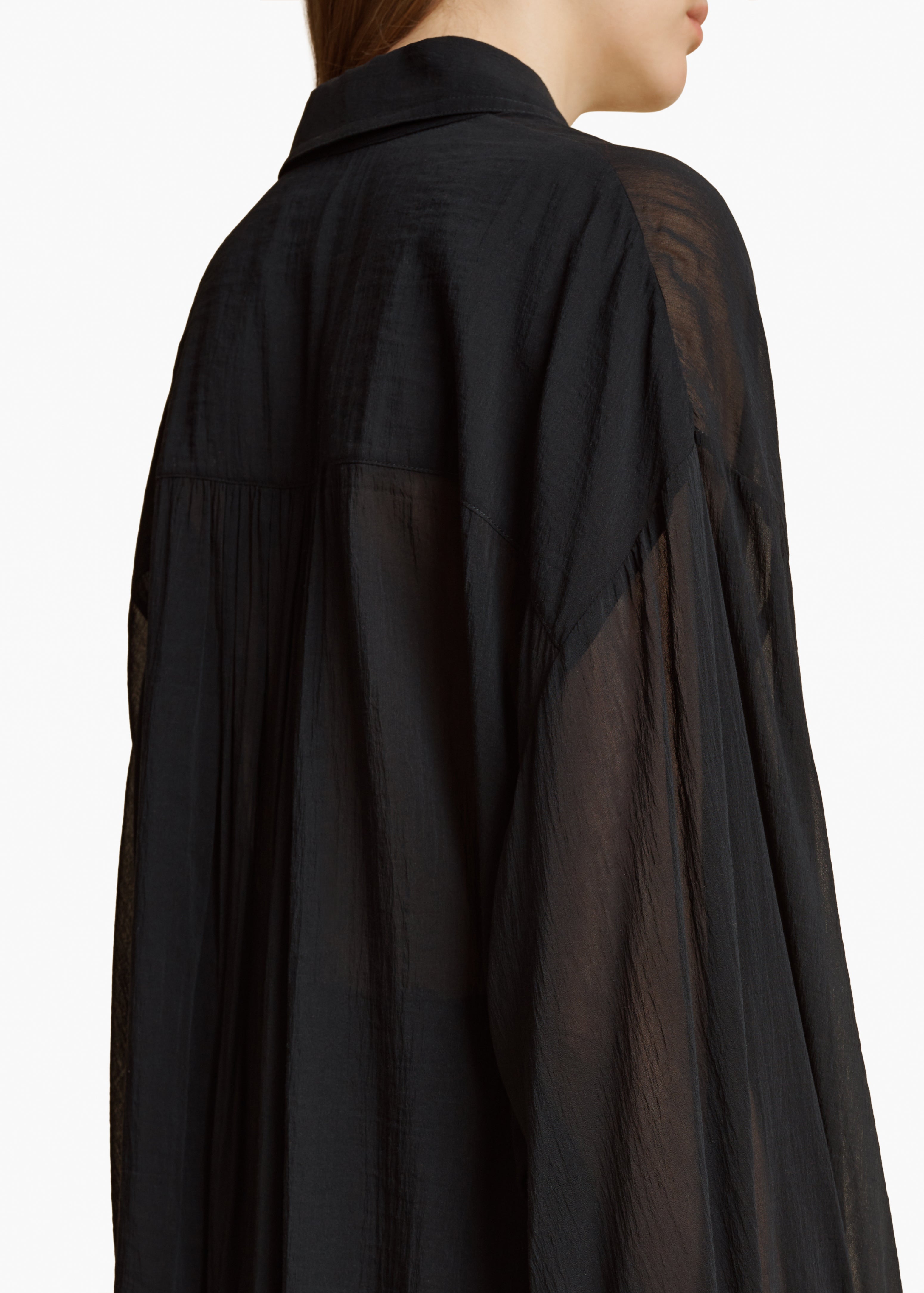 KHAITE LLC - Bam Top in Black Cotton Silk