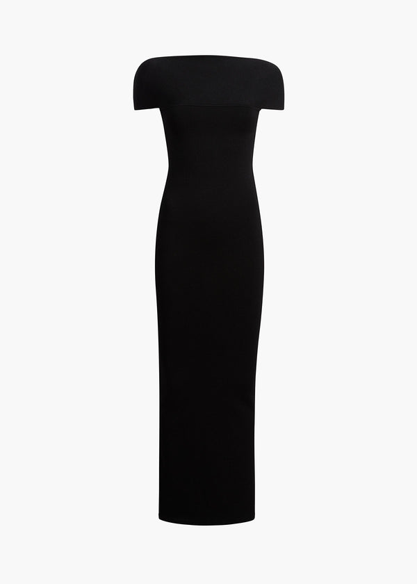 Basile Dress in Black FLAT VIEW