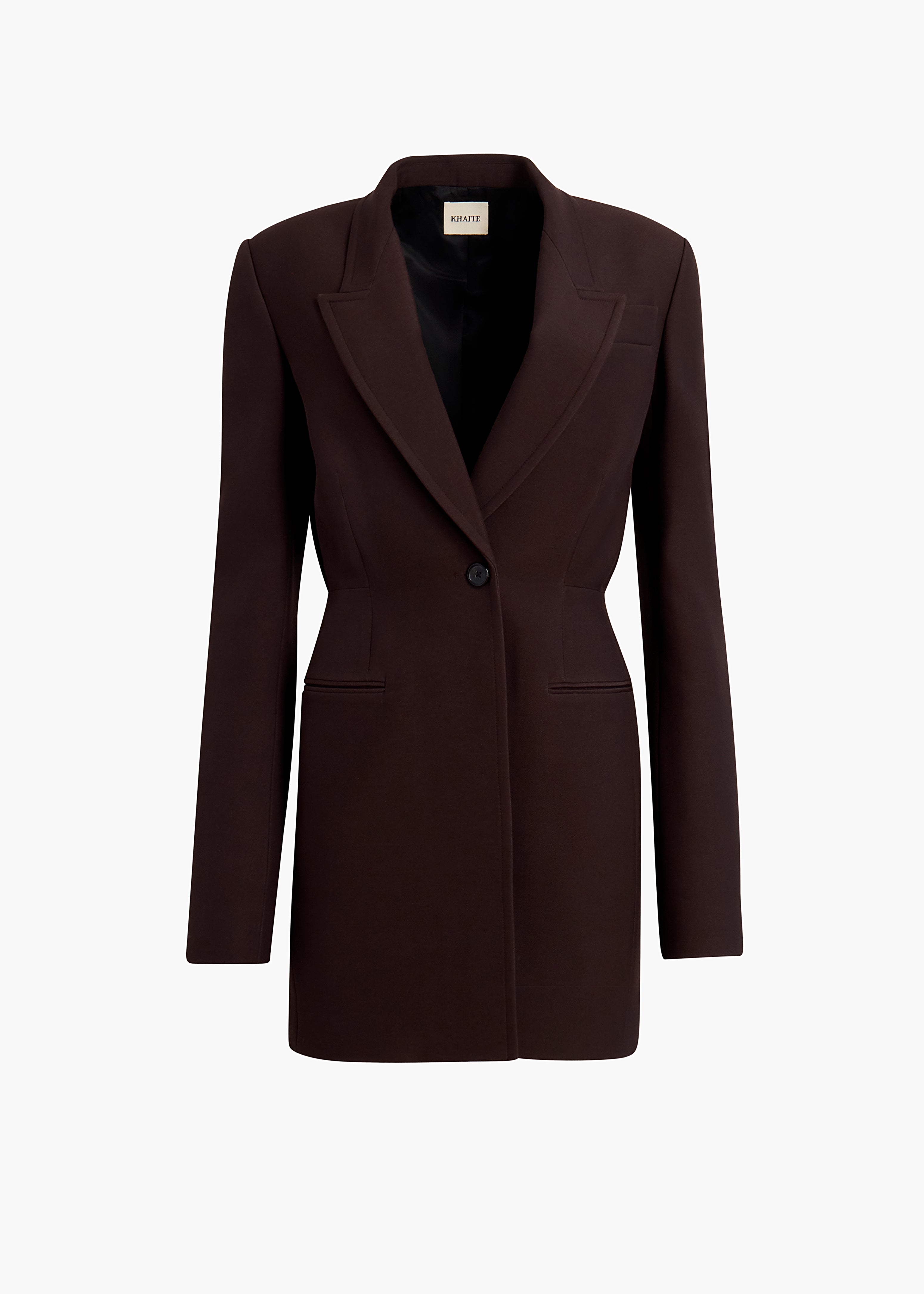 BECKETT BLAZER IN DARK BROWN FLAT VIEW