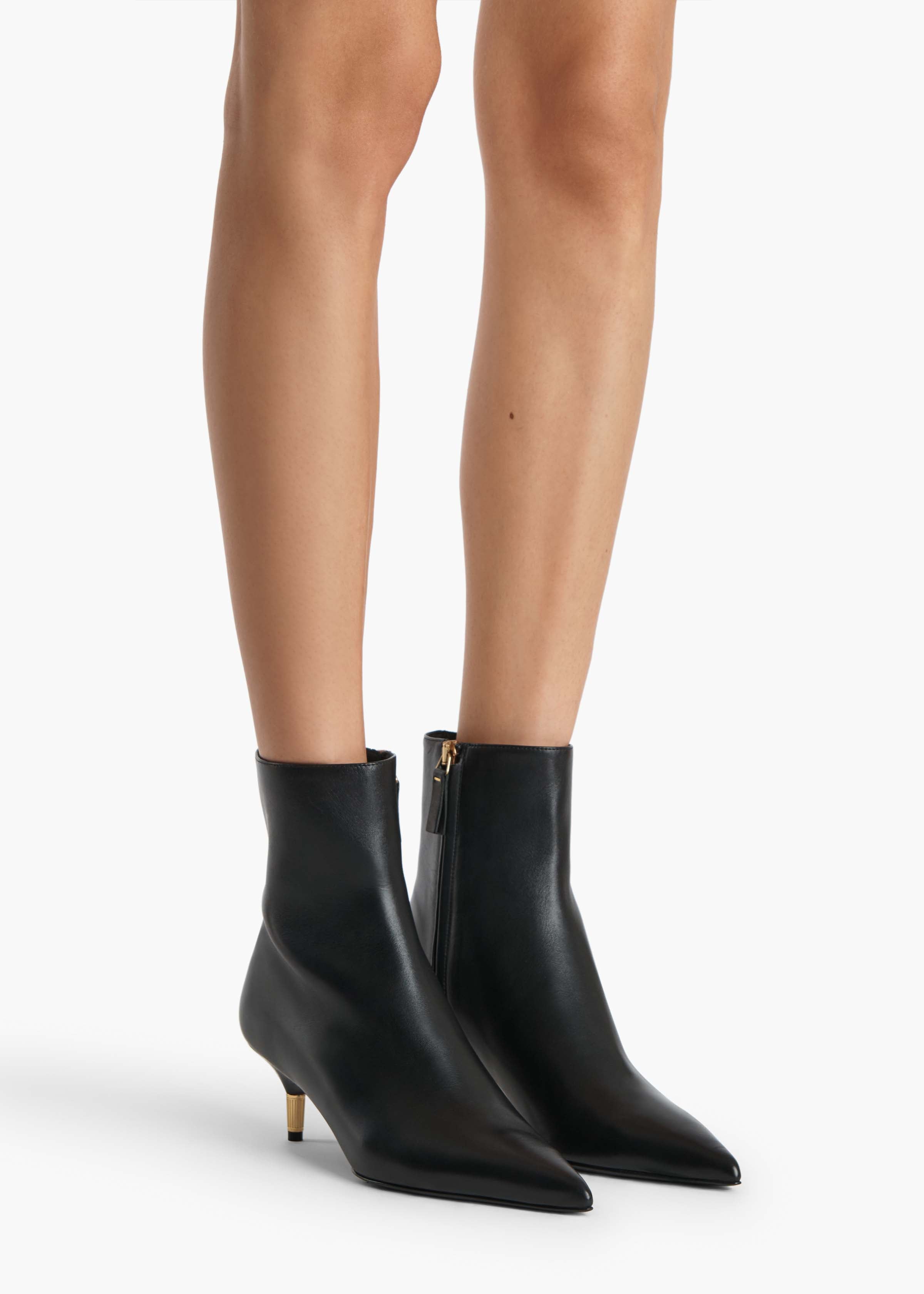 Bella Ankle Boot in Black Leather