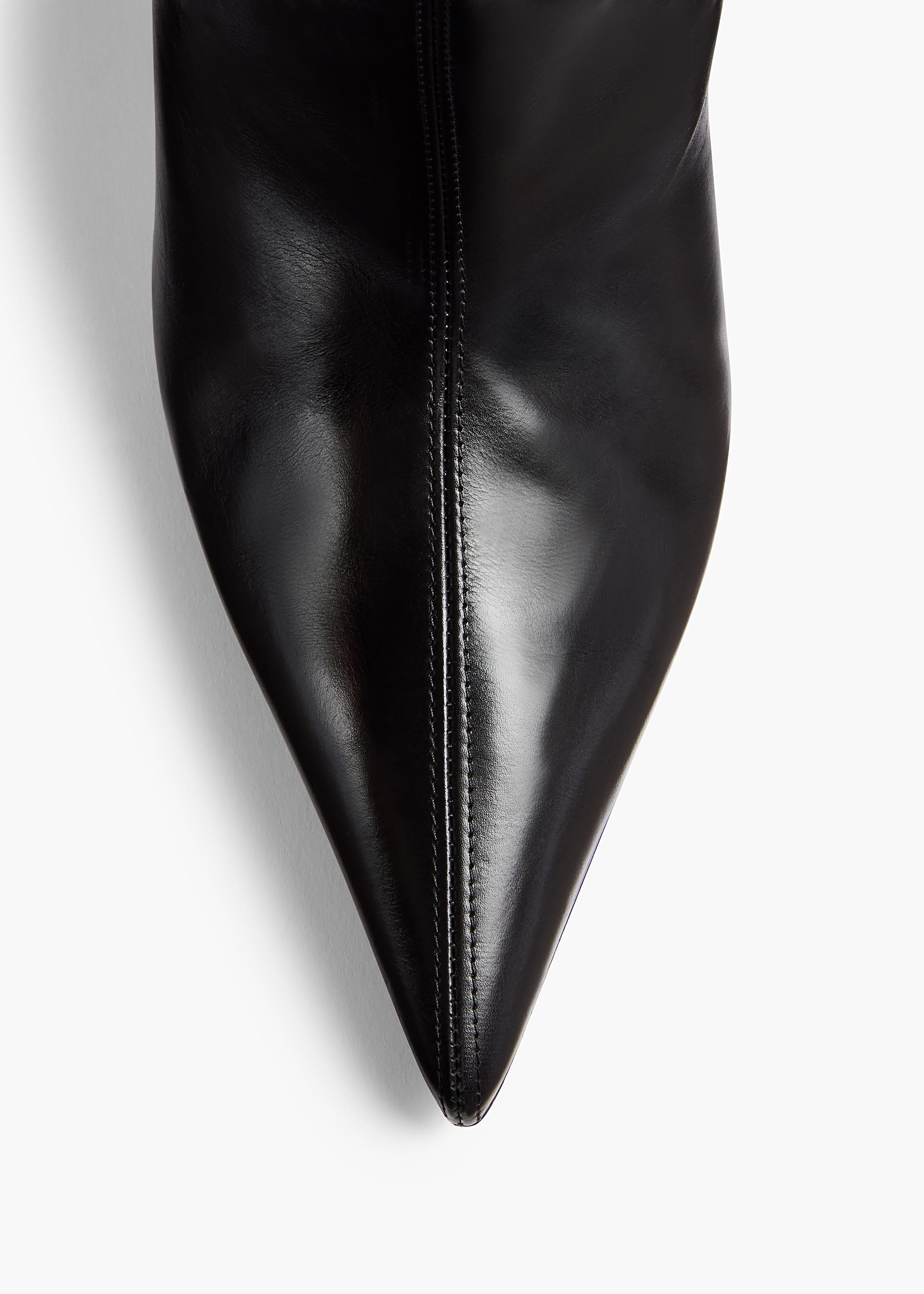 Bella Knee-High Boot in Black Leather