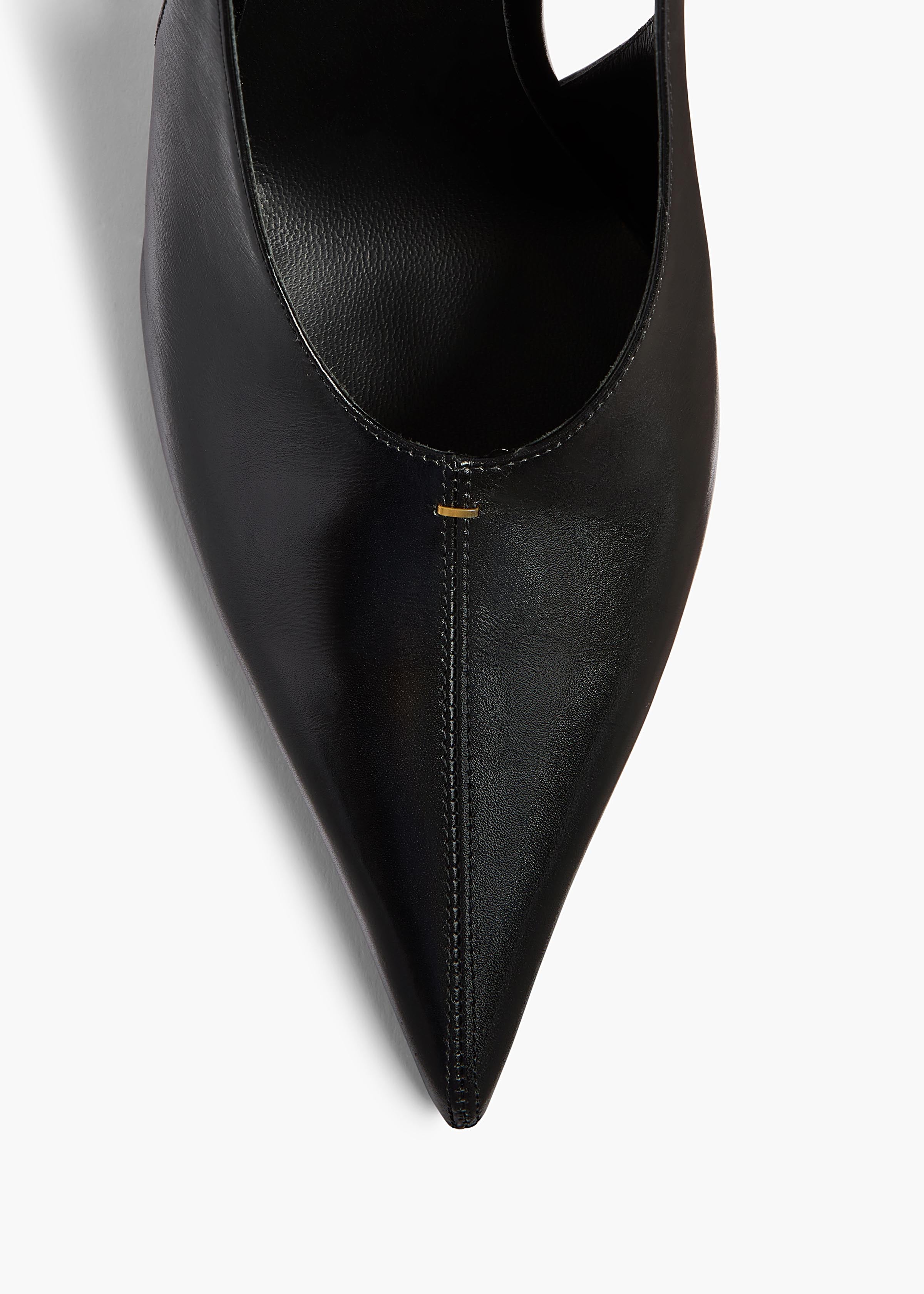 Bella Low Pump in Black Glazed Leather – KHAITE