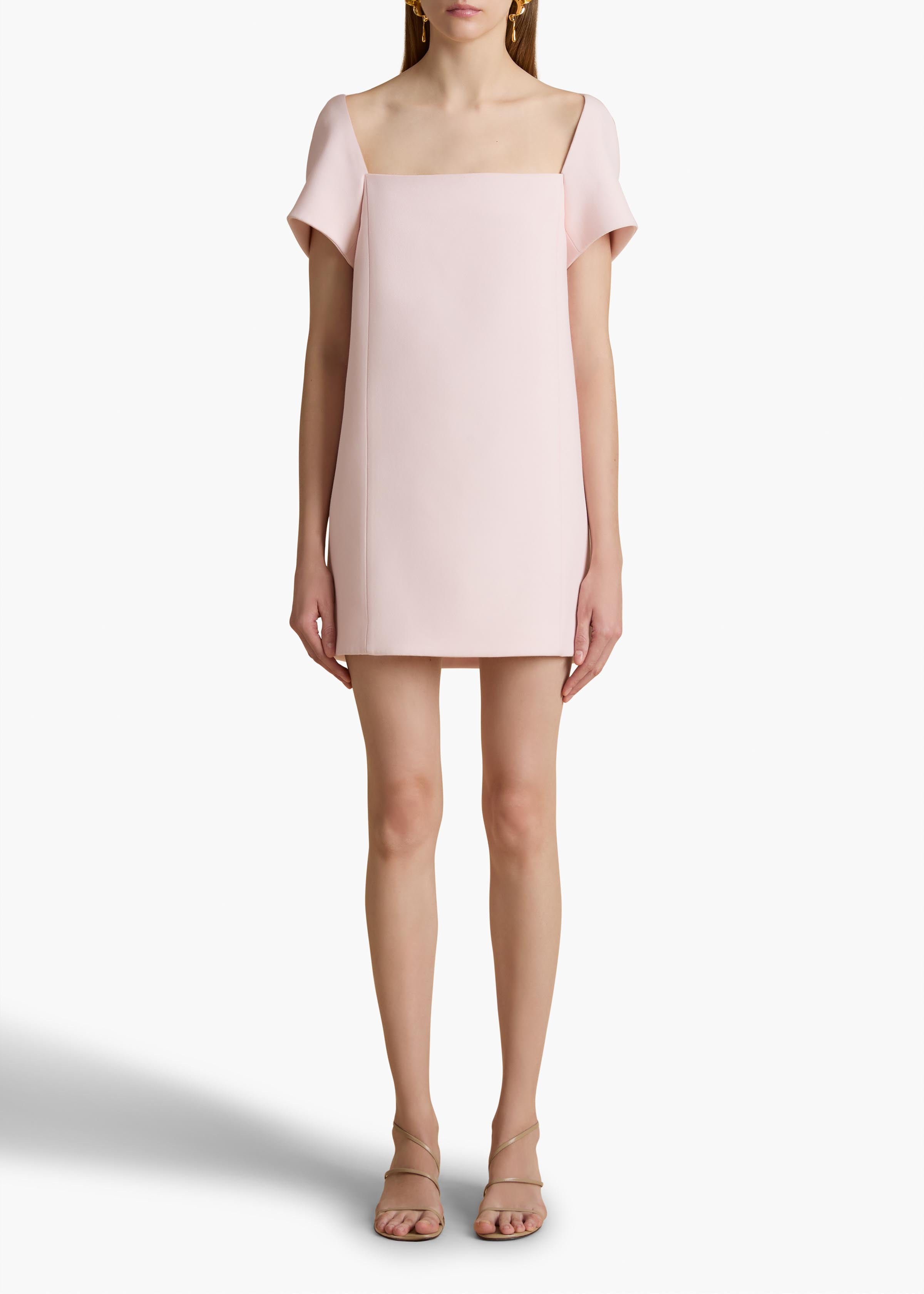 Benji Dress in Soft Pink FRONT VIEW