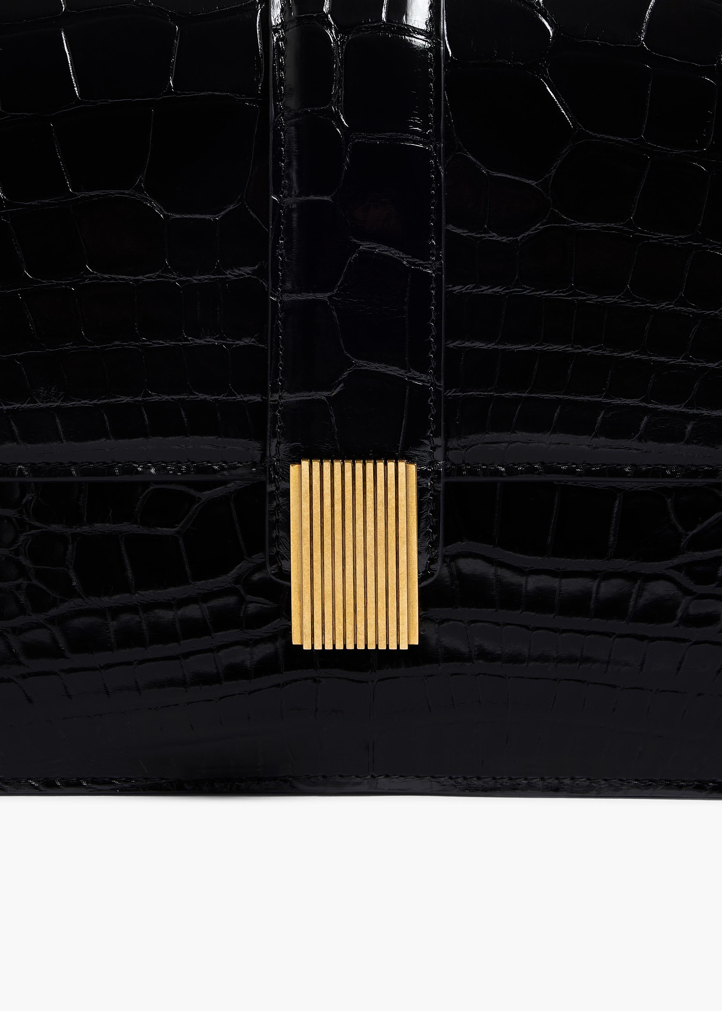 Blake Crossbody Bag in Black Alligator