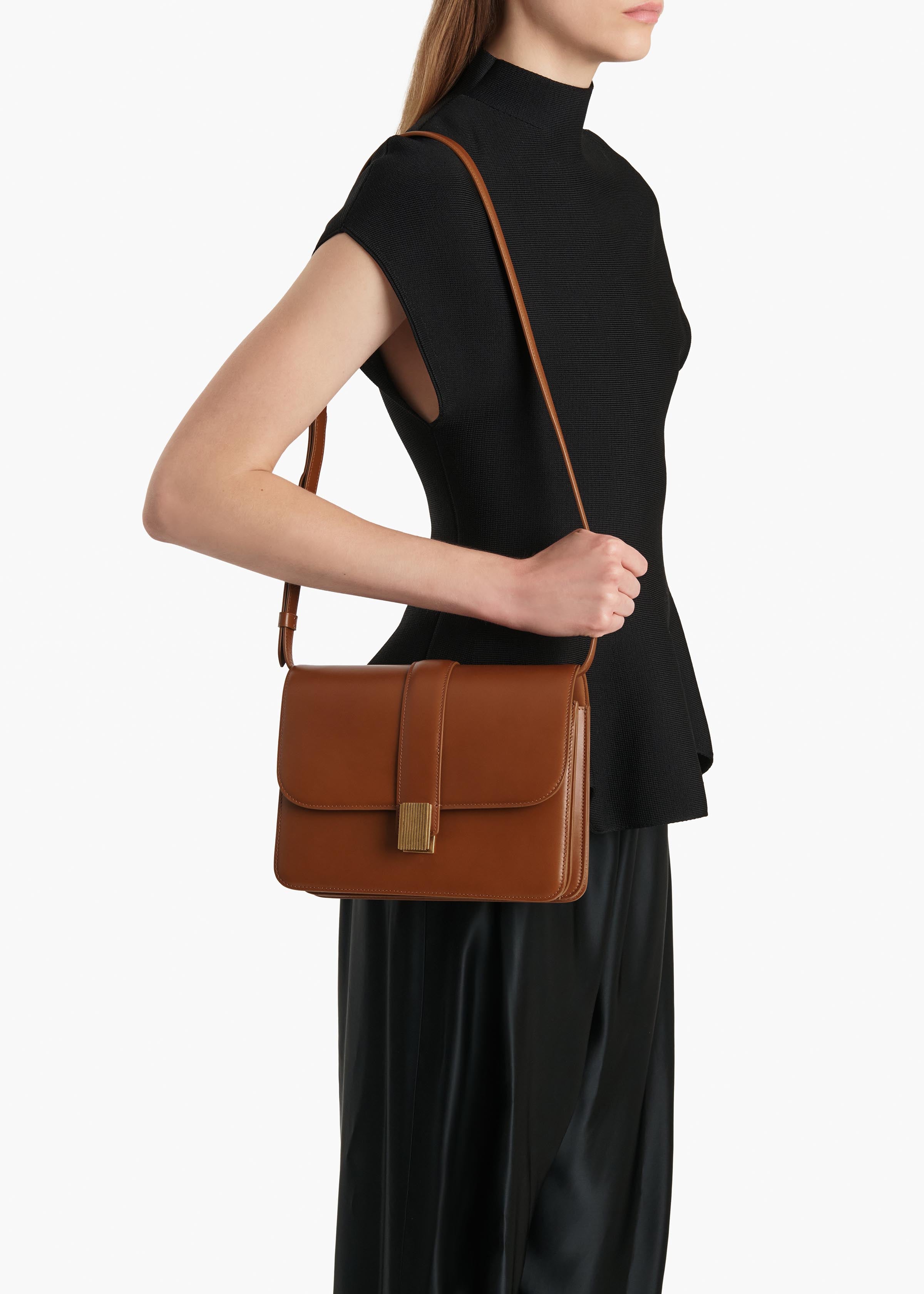 Blake Crossbody Bag in Dark Honey