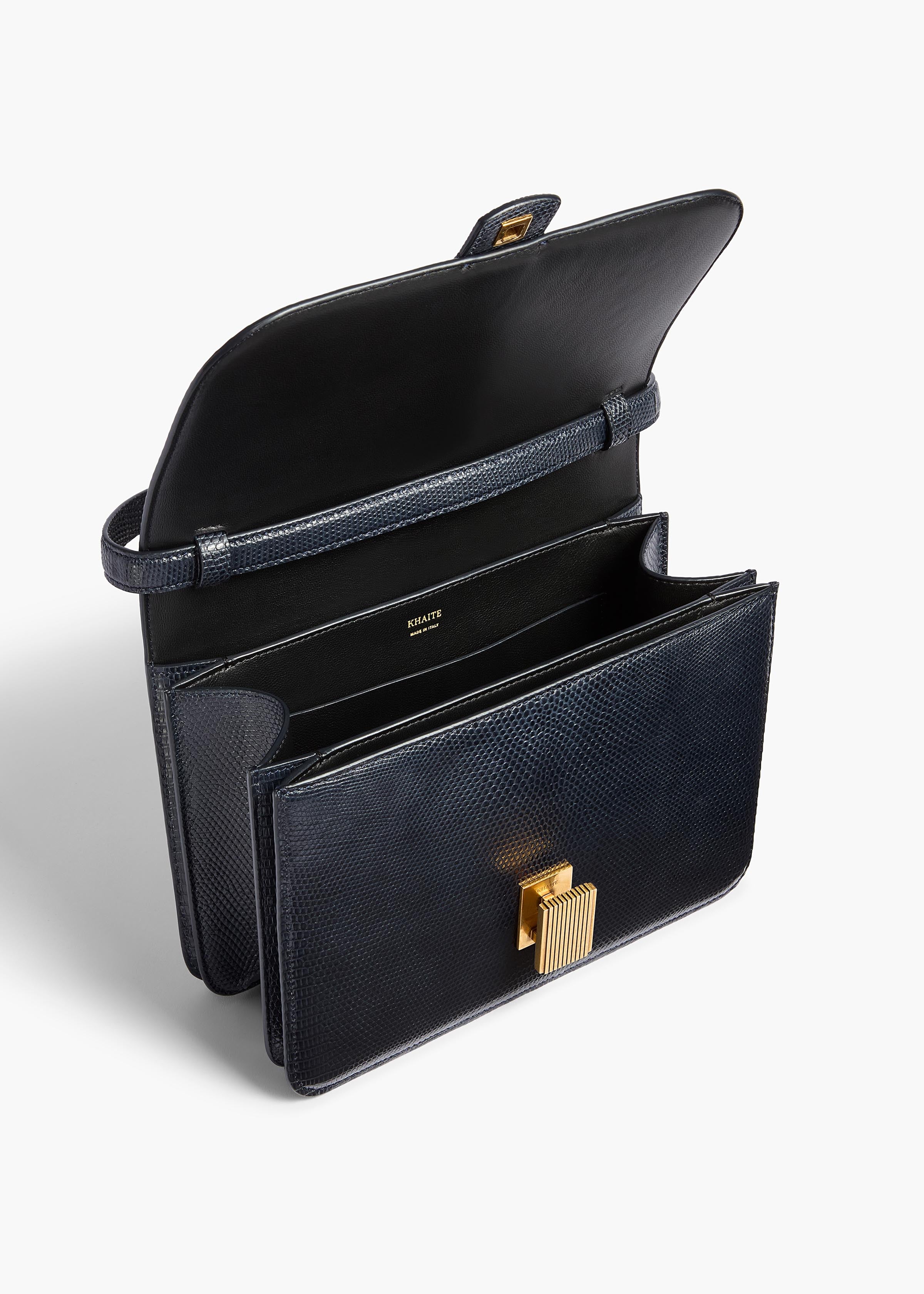Blake Crossbody Bag in Midnight Lizard