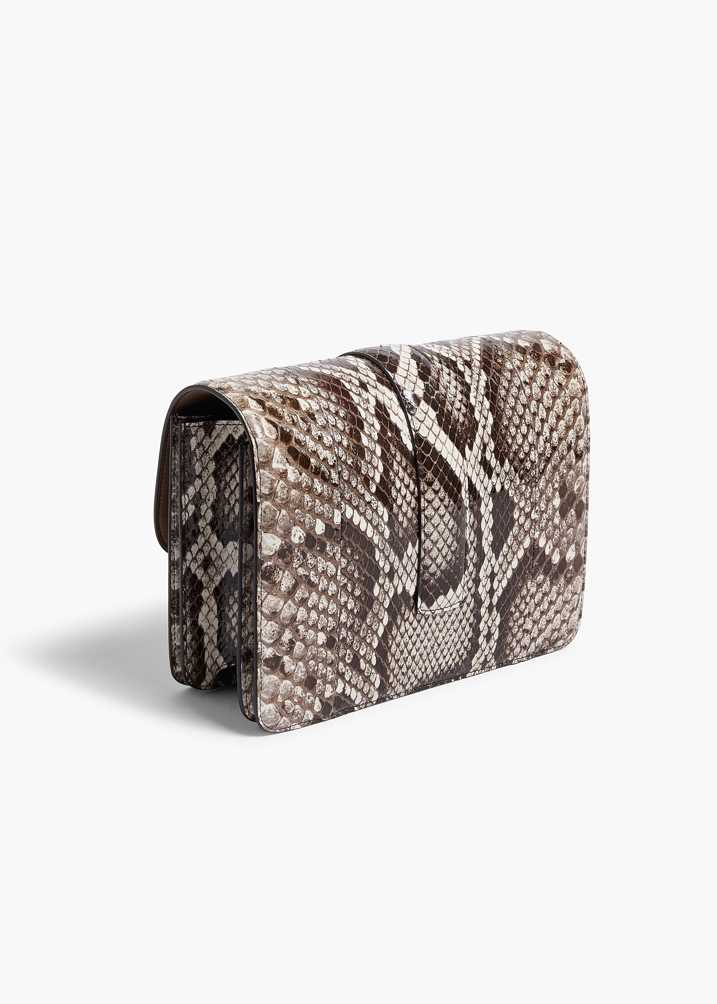 Blake Crossbody Bag in Natural Python