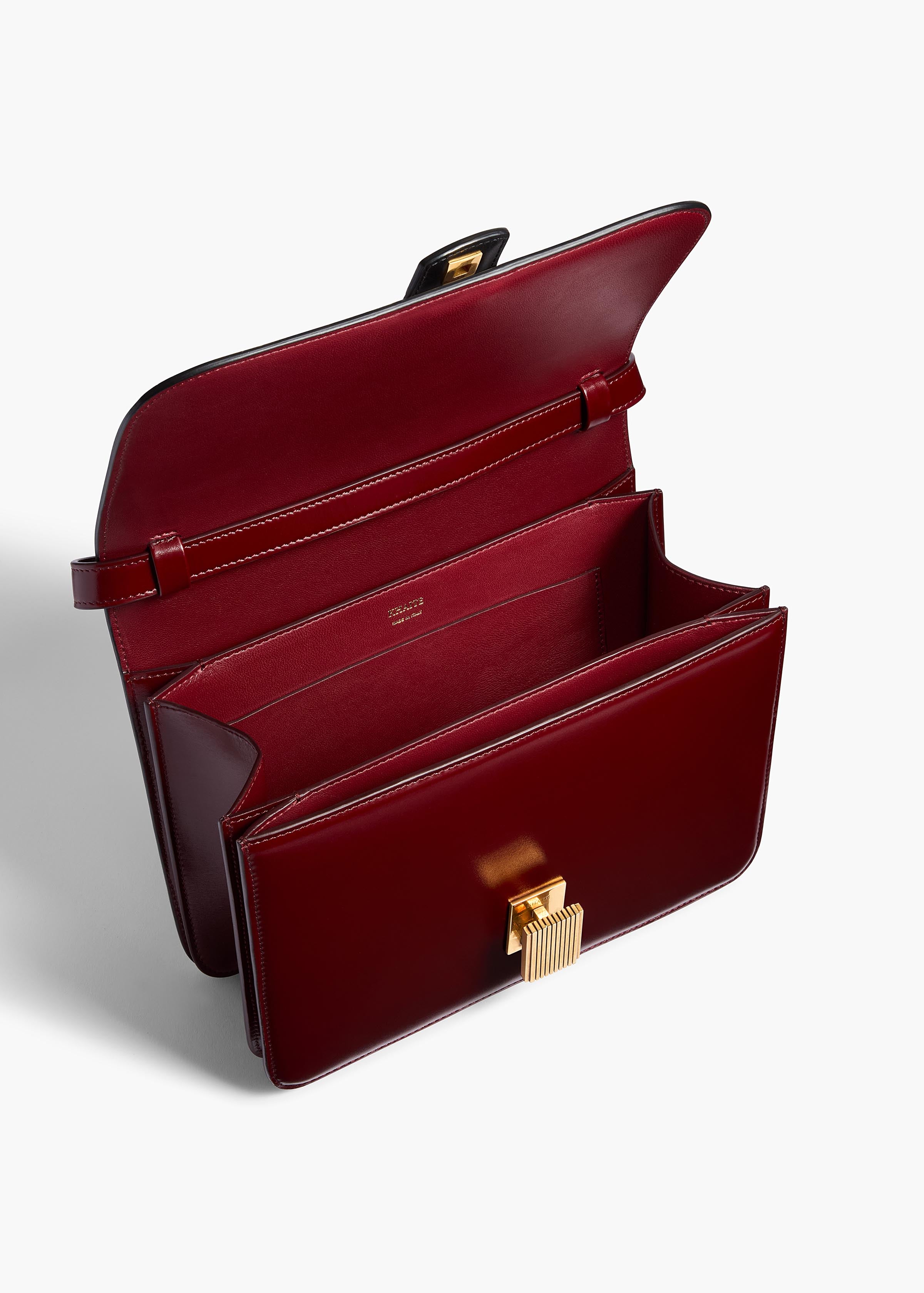 Blake Crossbody Bag in Zebra Print Haircalf and Oxblood Leather