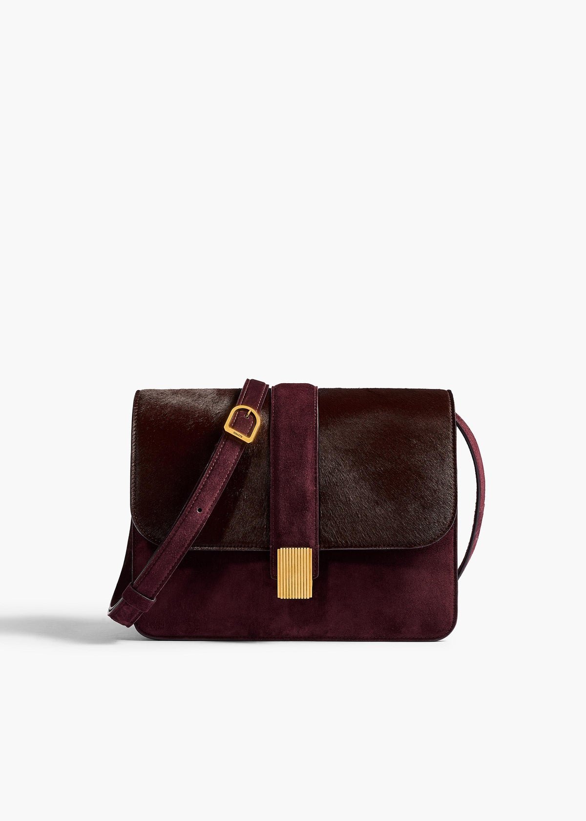 KHAITE  - Blake Crossbody Bag in Rouge Noir Haircalf
