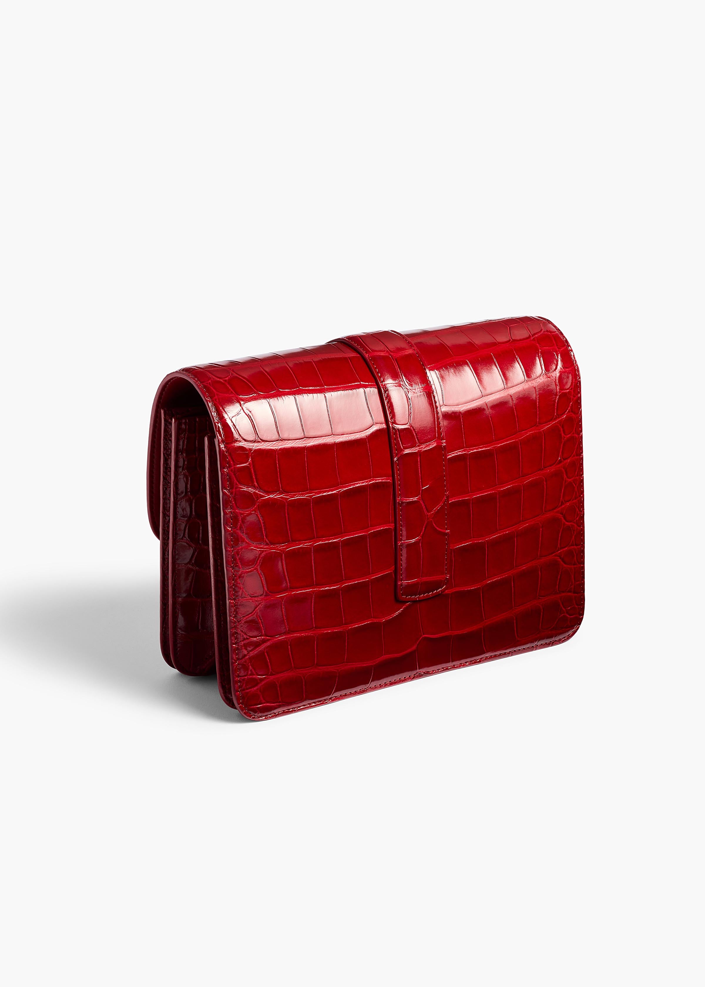 Blake Crossbody Bag in Ruby Alligator