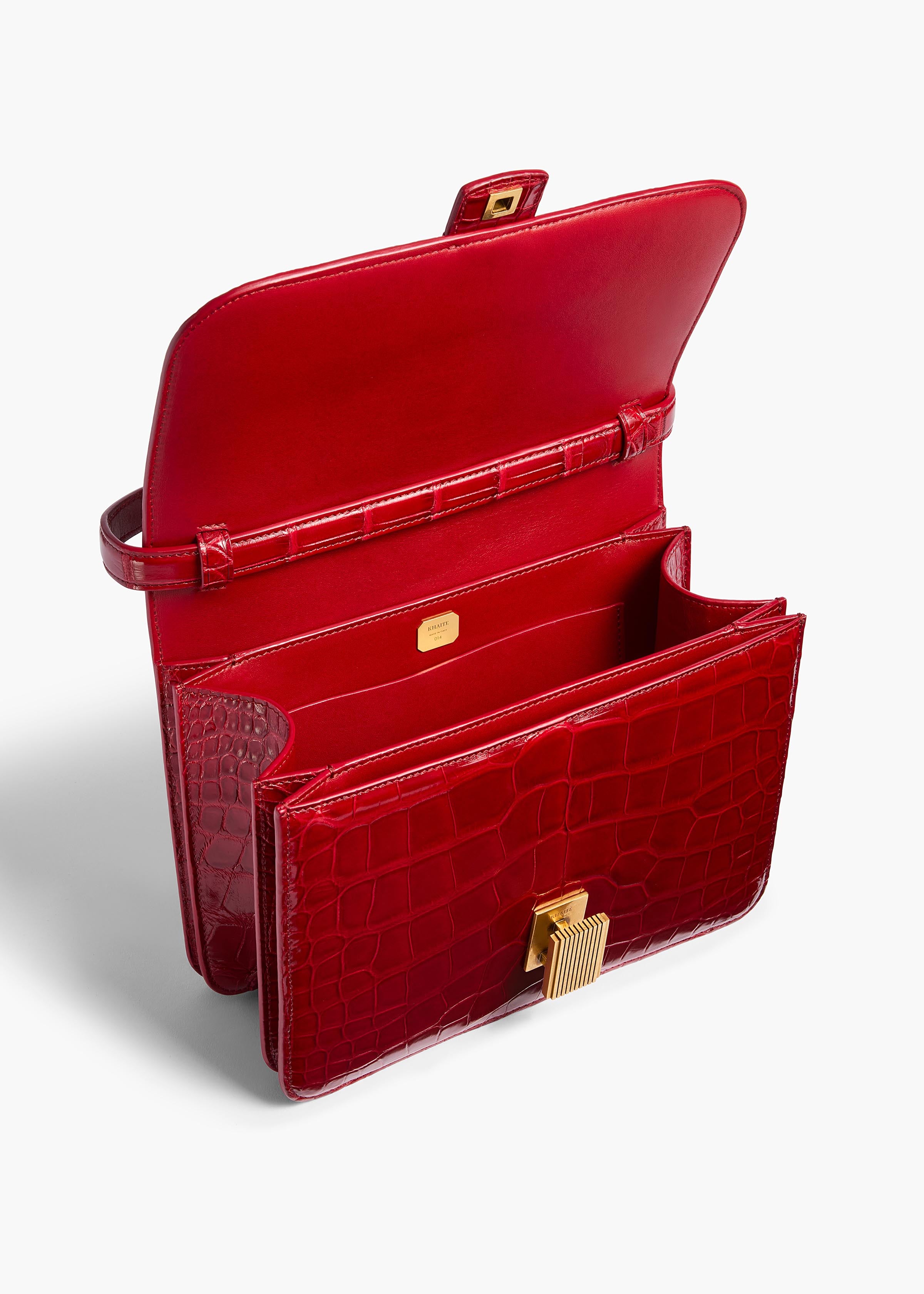 Blake Crossbody Bag in Ruby Alligator