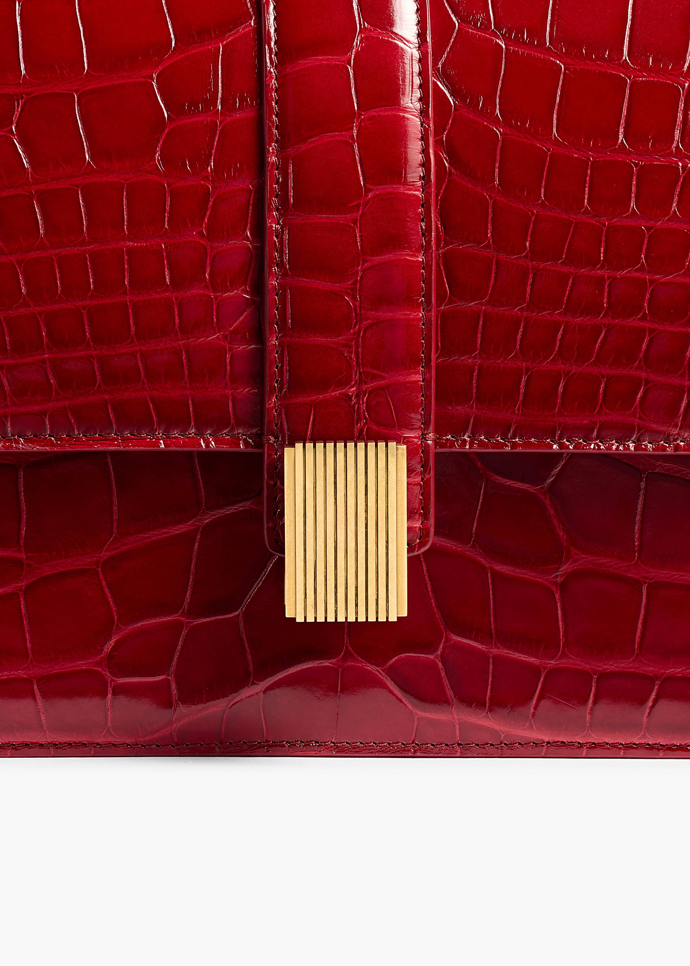 Blake Crossbody Bag in Ruby Alligator