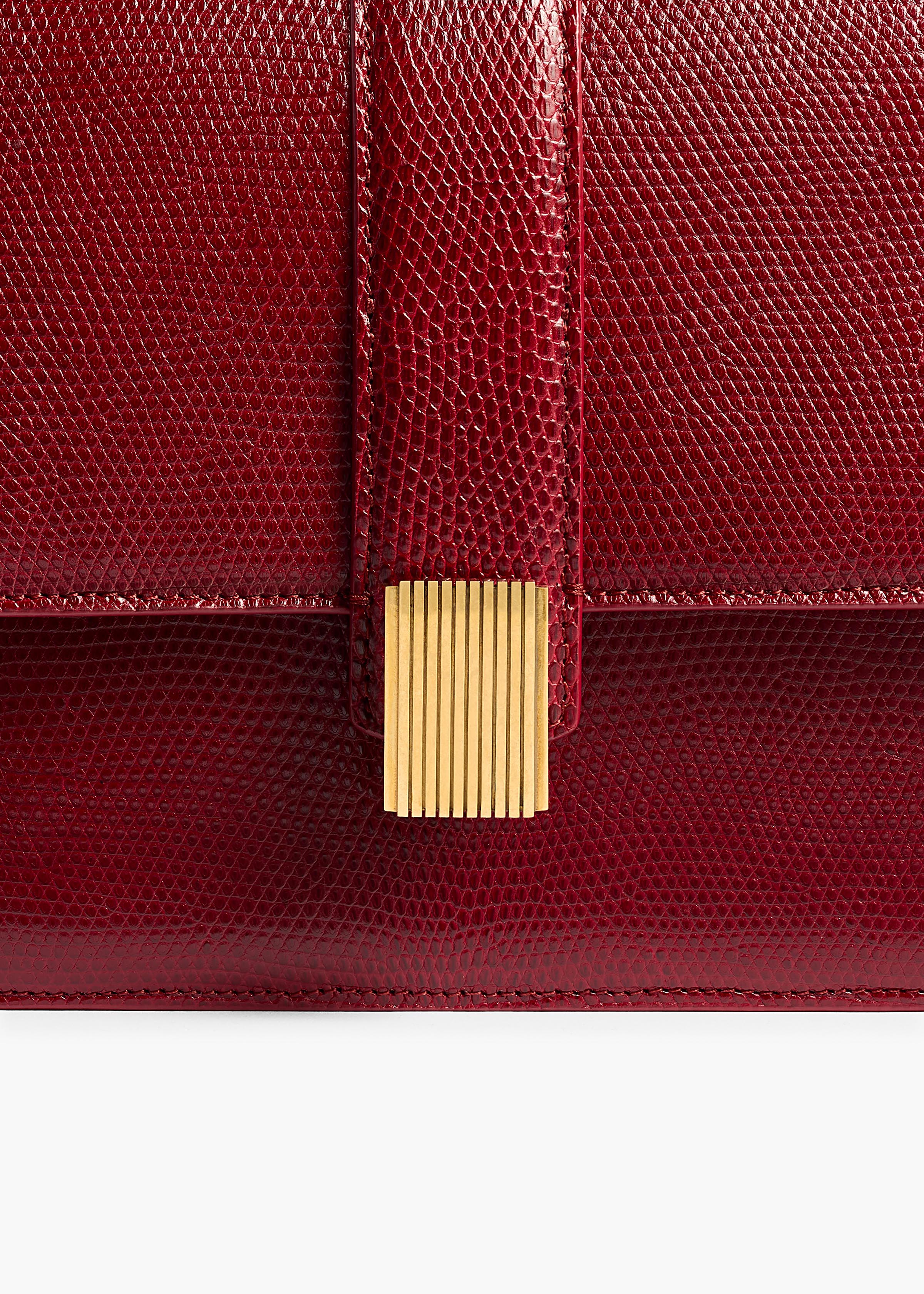 Blake Crossbody Bag in Ruby Lizard