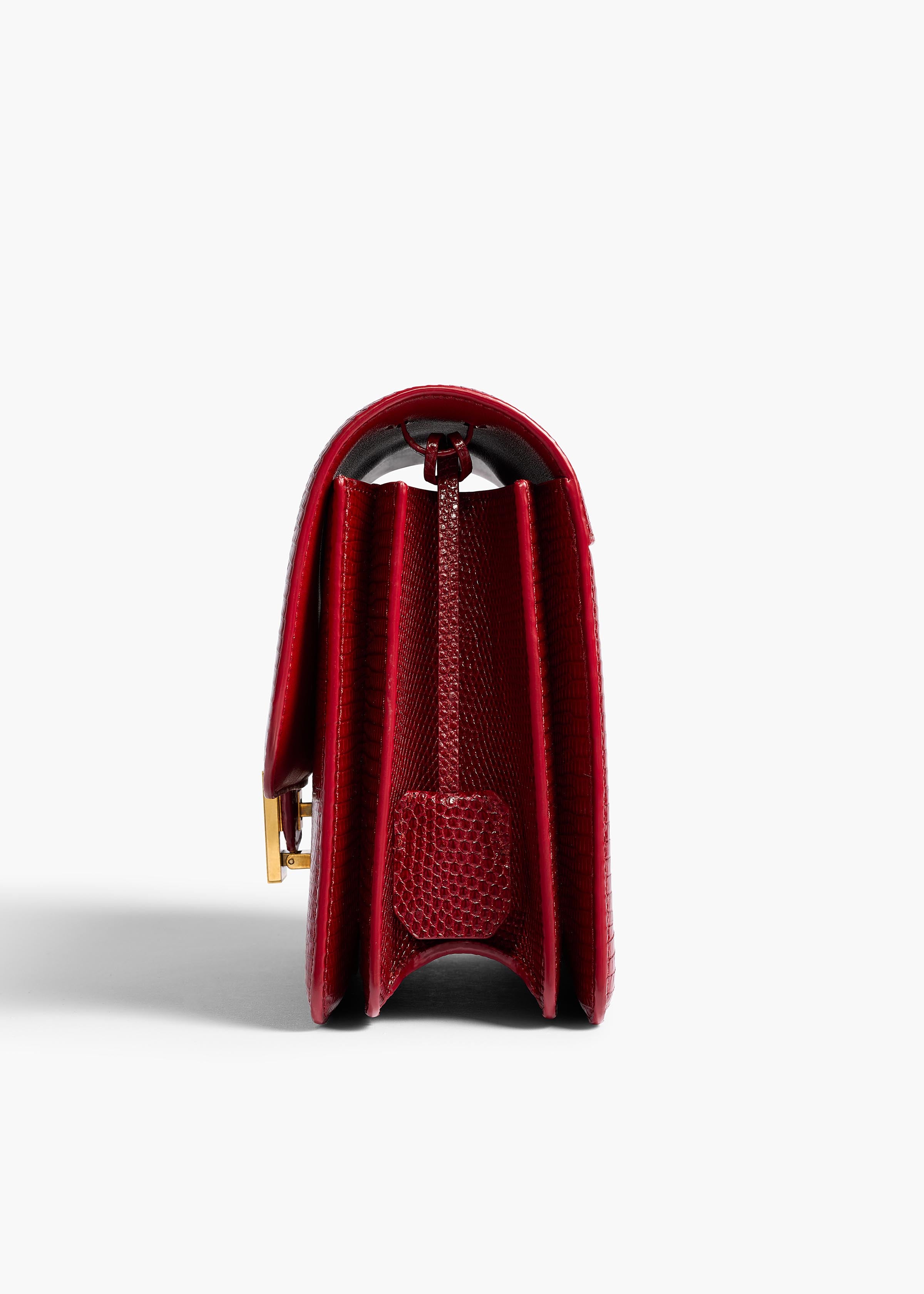 Blake Crossbody Bag in Ruby Lizard