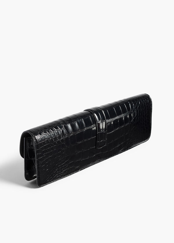 Blake Long Clutch in Black Alligator