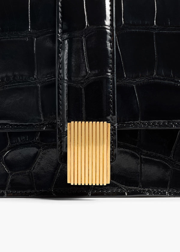 Blake Long Clutch in Black Alligator