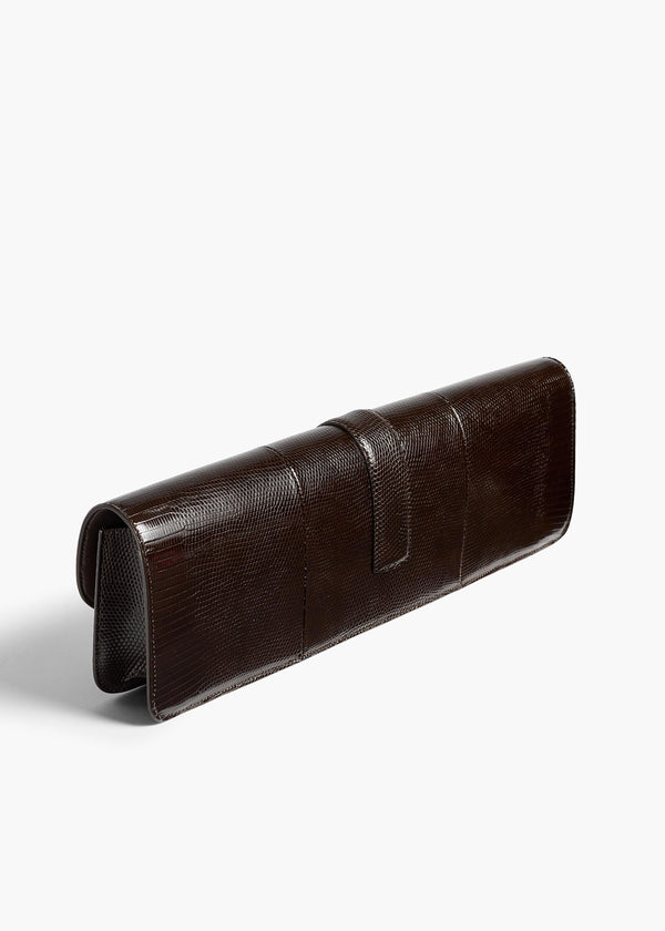 Blake Long Clutch in Ebano Lizard