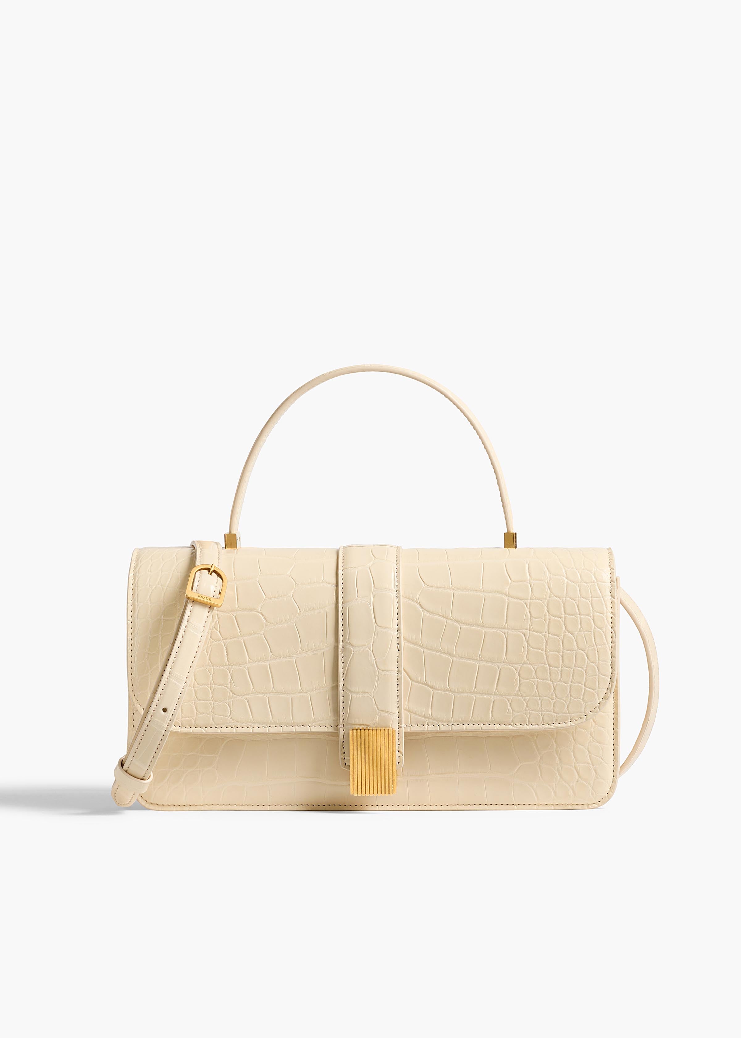 KHAITE  - Blake Top Handle Bag in Champagne Alligator