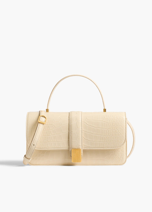 Blake Top Handle Bag in Champagne Alligator
