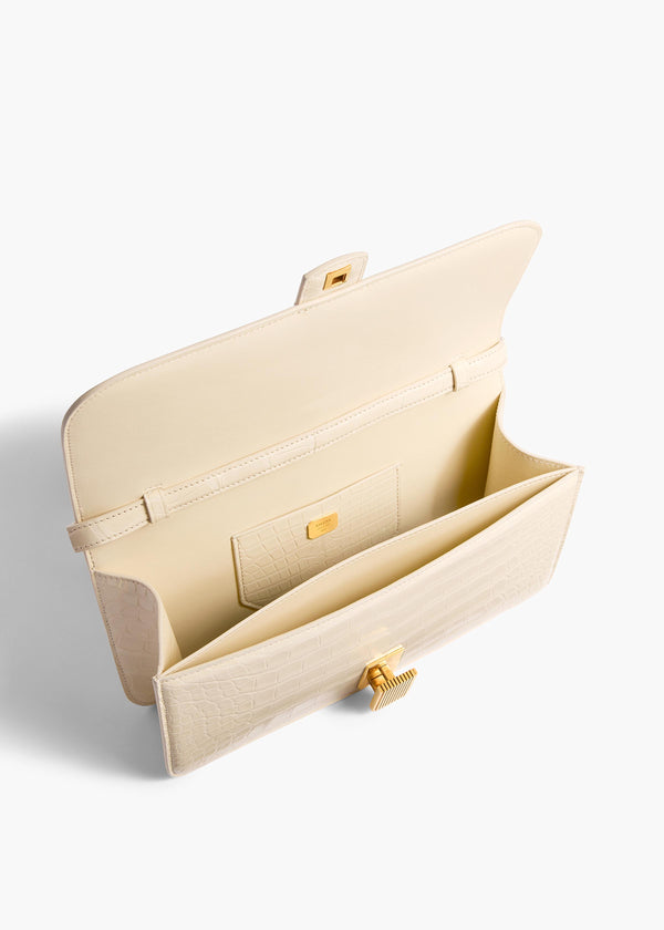 Blake Top Handle Bag in Champagne Alligator