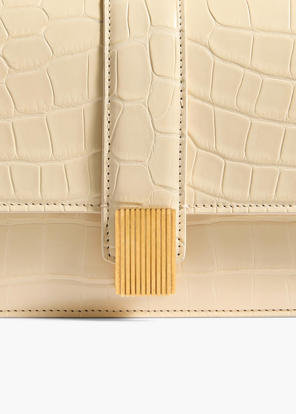 Blake Top Handle Bag in Champagne Alligator