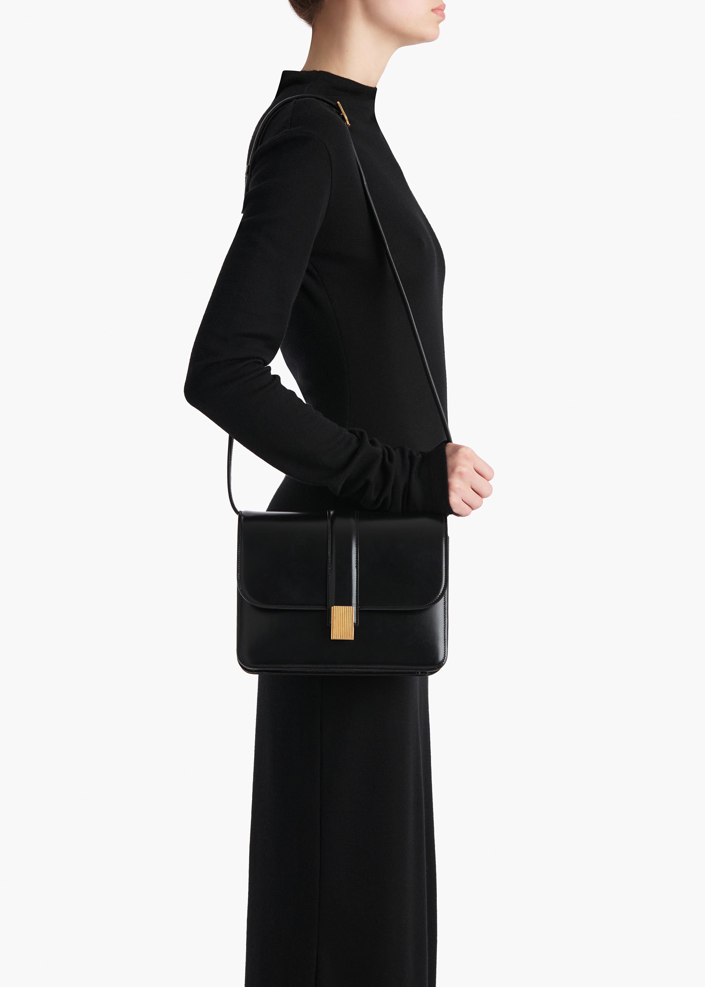 Blake Crossbody Bag in Black Leather – KHAITE