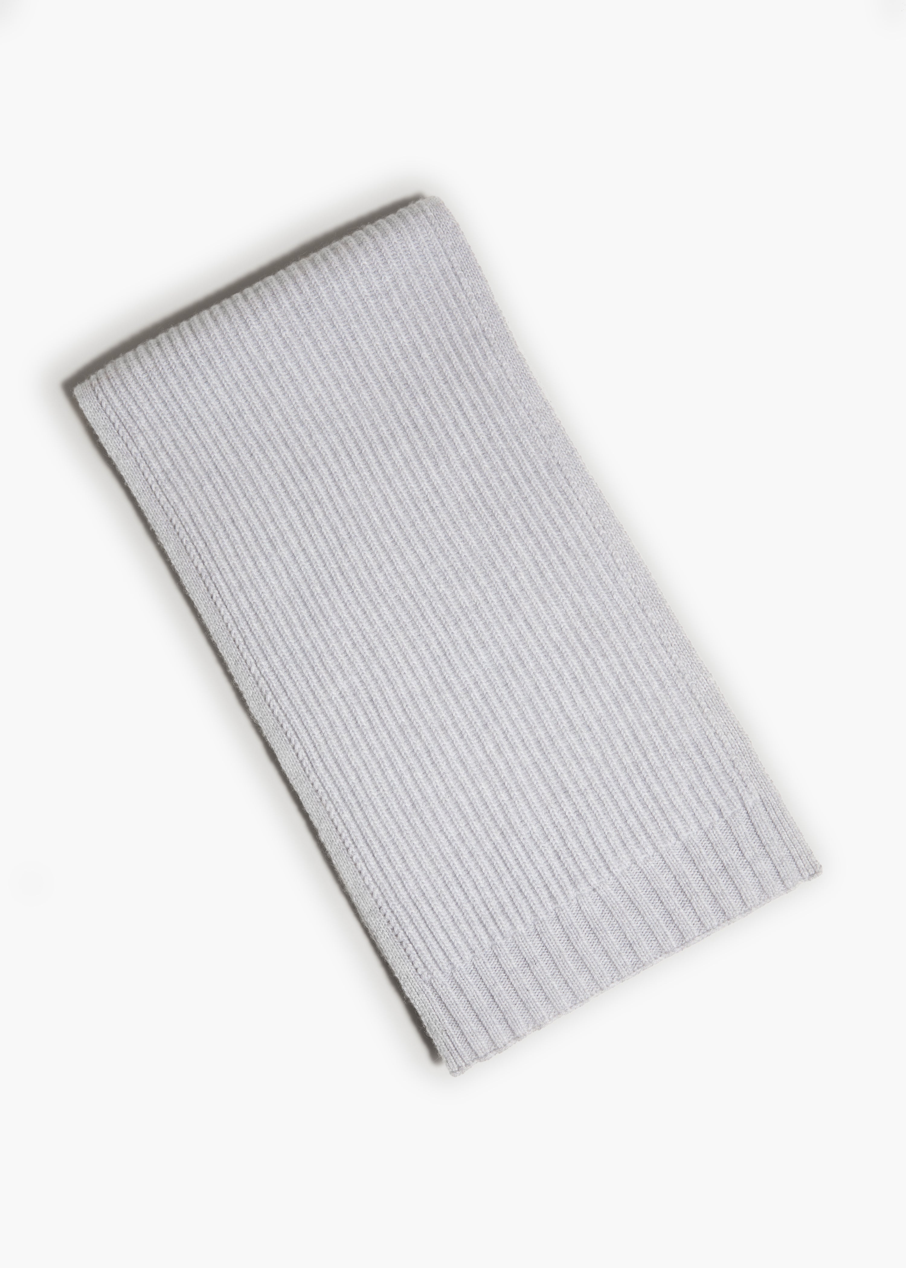 BLANC SCARF IN WARM GREY FLAT VIEW