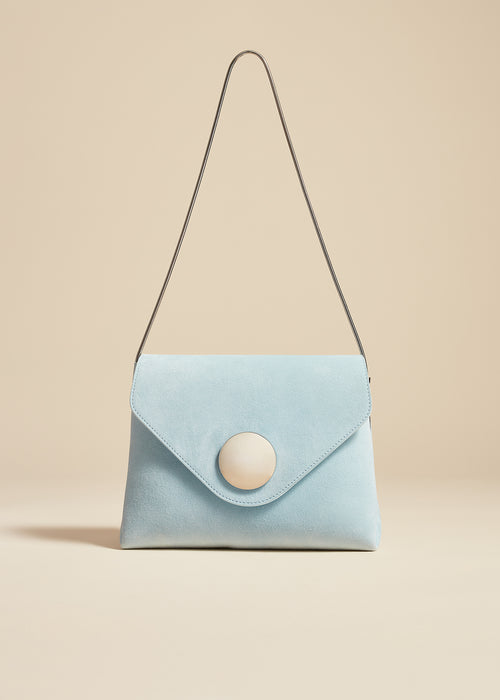 The Bobbi Bag in Baby Blue Suede