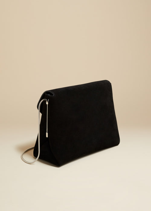 Zadig & Voltaire Rock Nano Studded Suede Clutch Bag in Black | Lyst