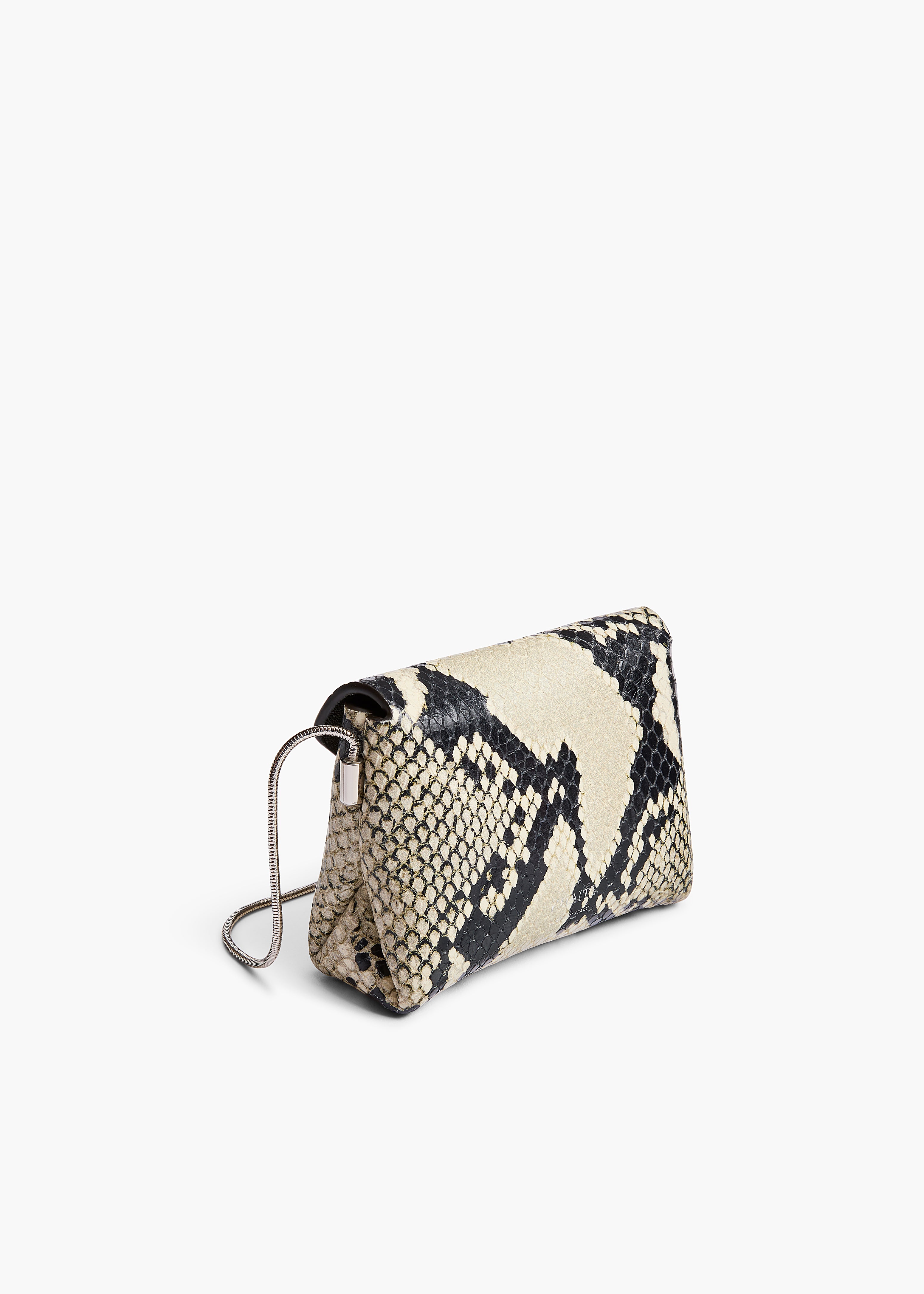 Nano Bobbi Crossbody bag in Natural Python-Embossed Leather BACK VIEW