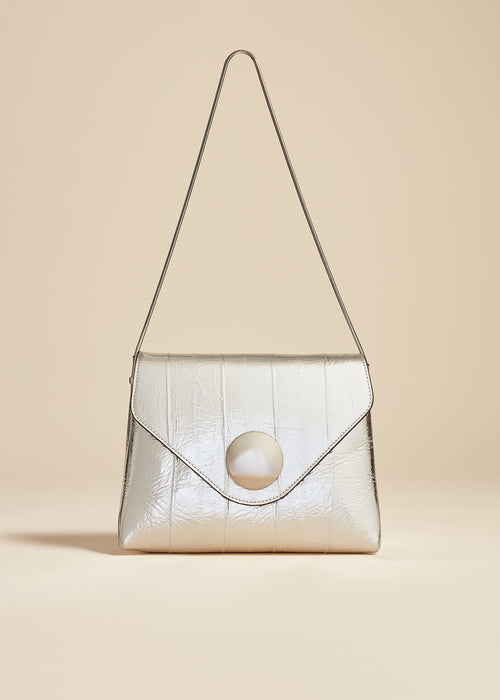 The Bobbi Bag in Silver Eel Leather