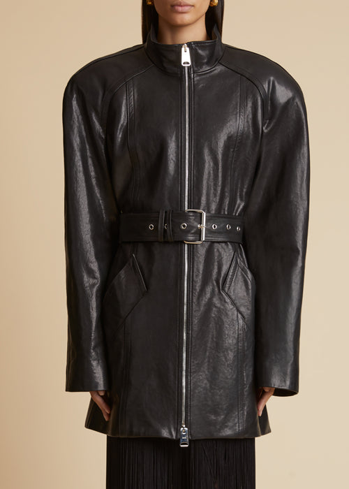 The Bobb Jacket in Black Leather
