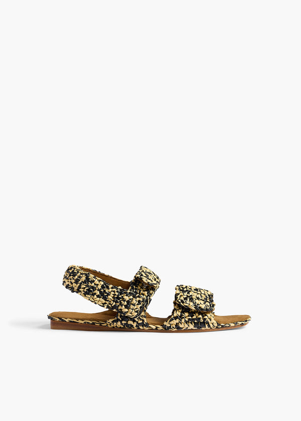 BODEN RAFFIA FLAT BLACK WHITE F3114 711 294 A