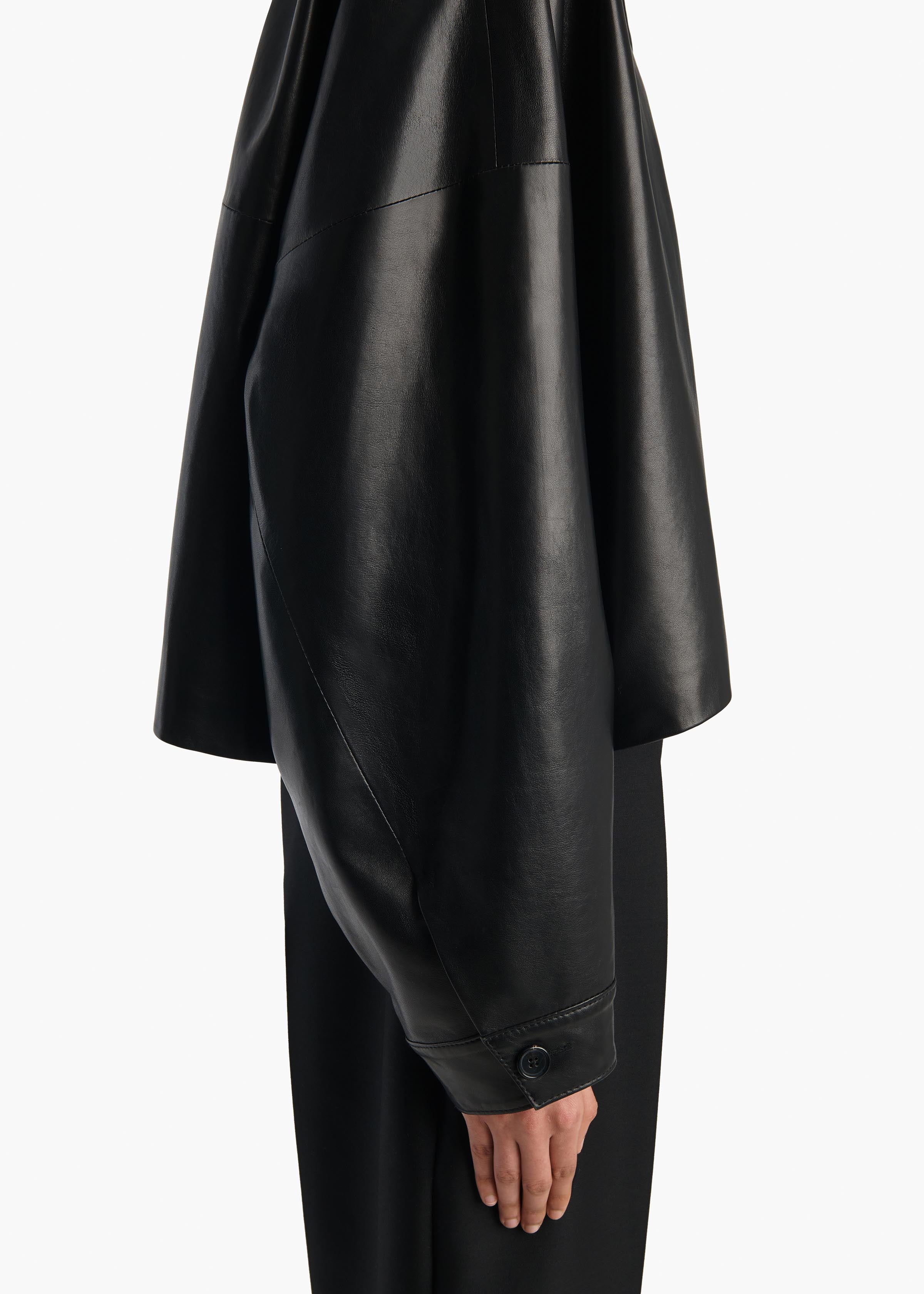 Bodine Top in Black Leather