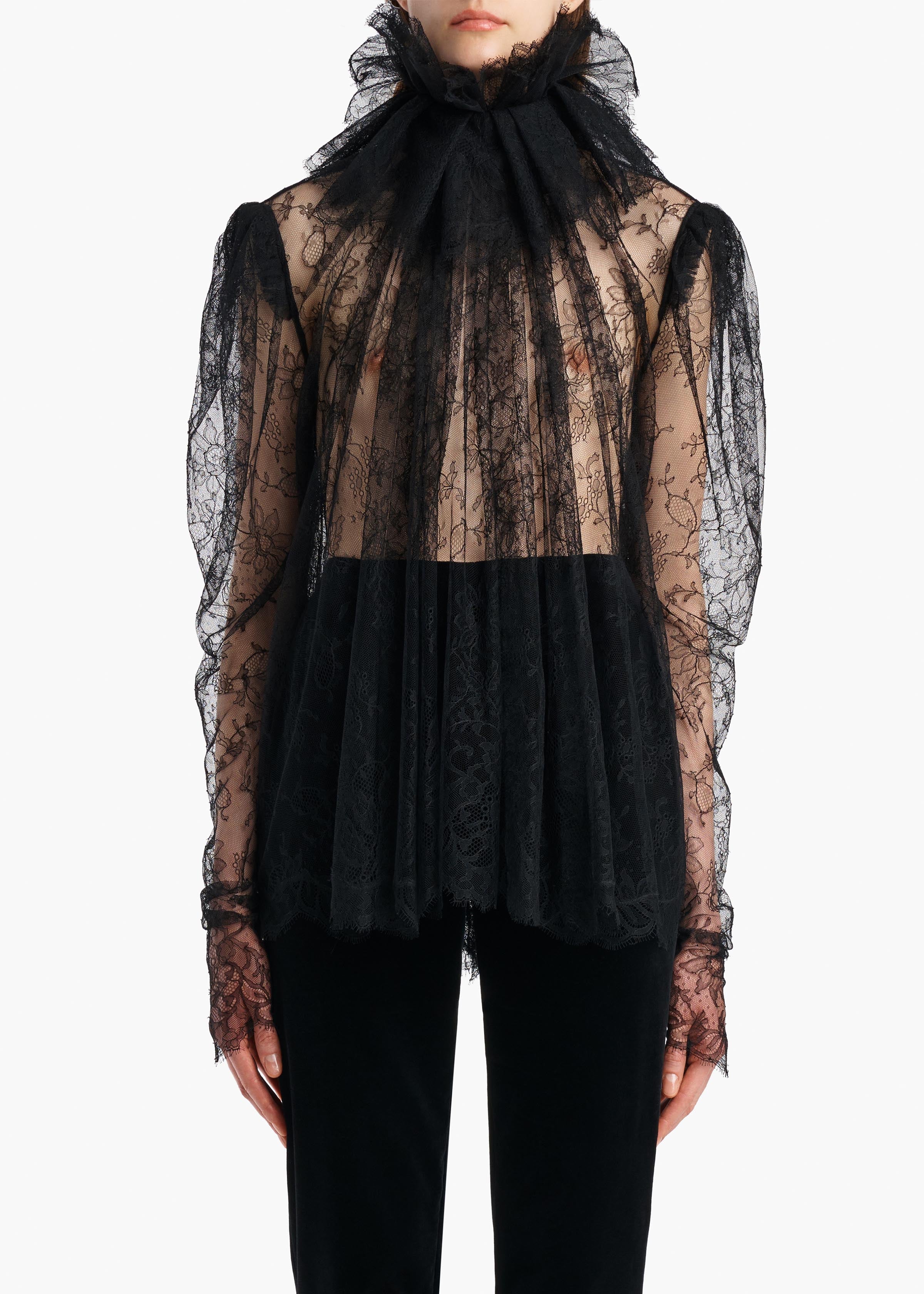Bonnie Top in Black Lace