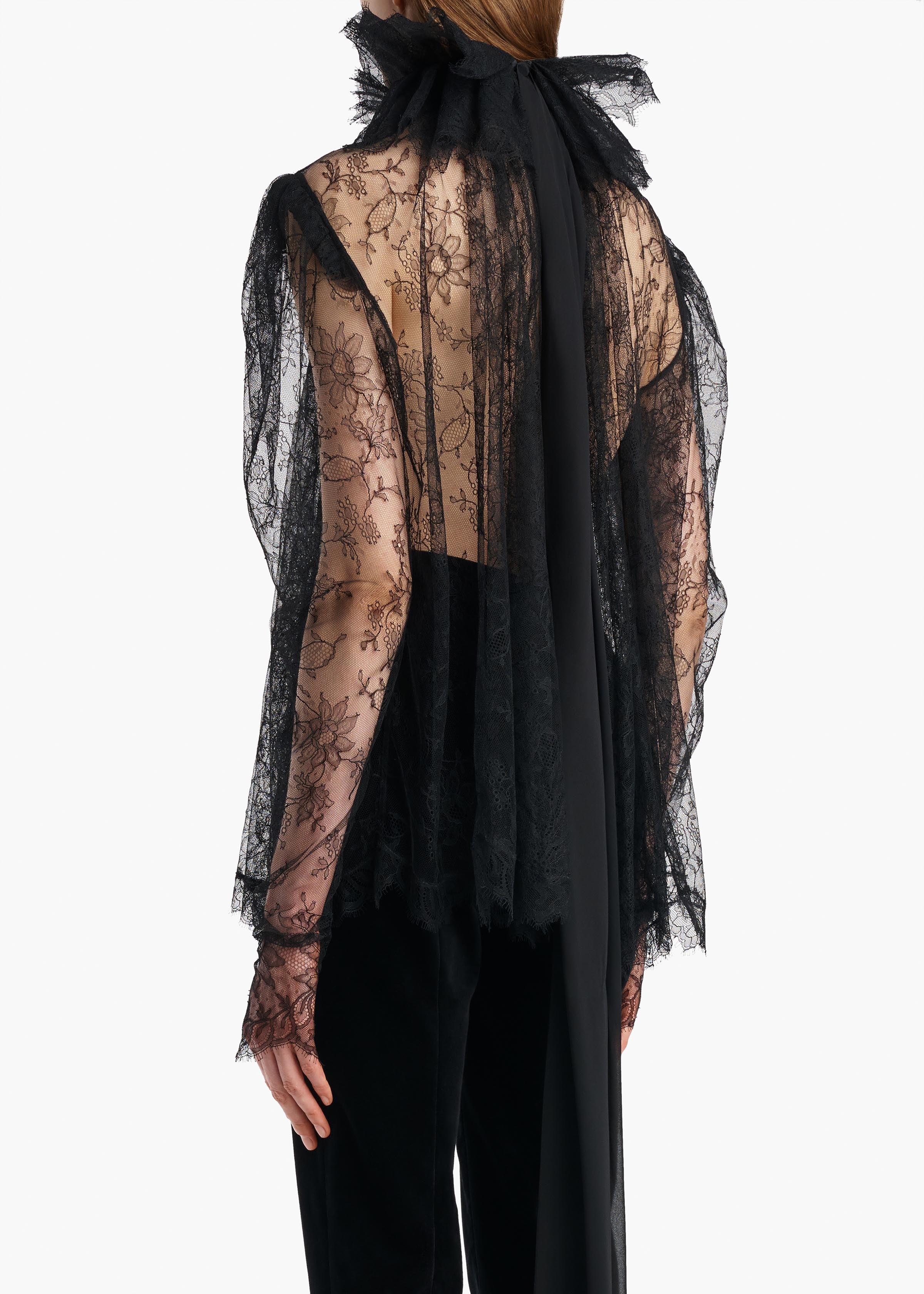 Bonnie Top in Black Lace