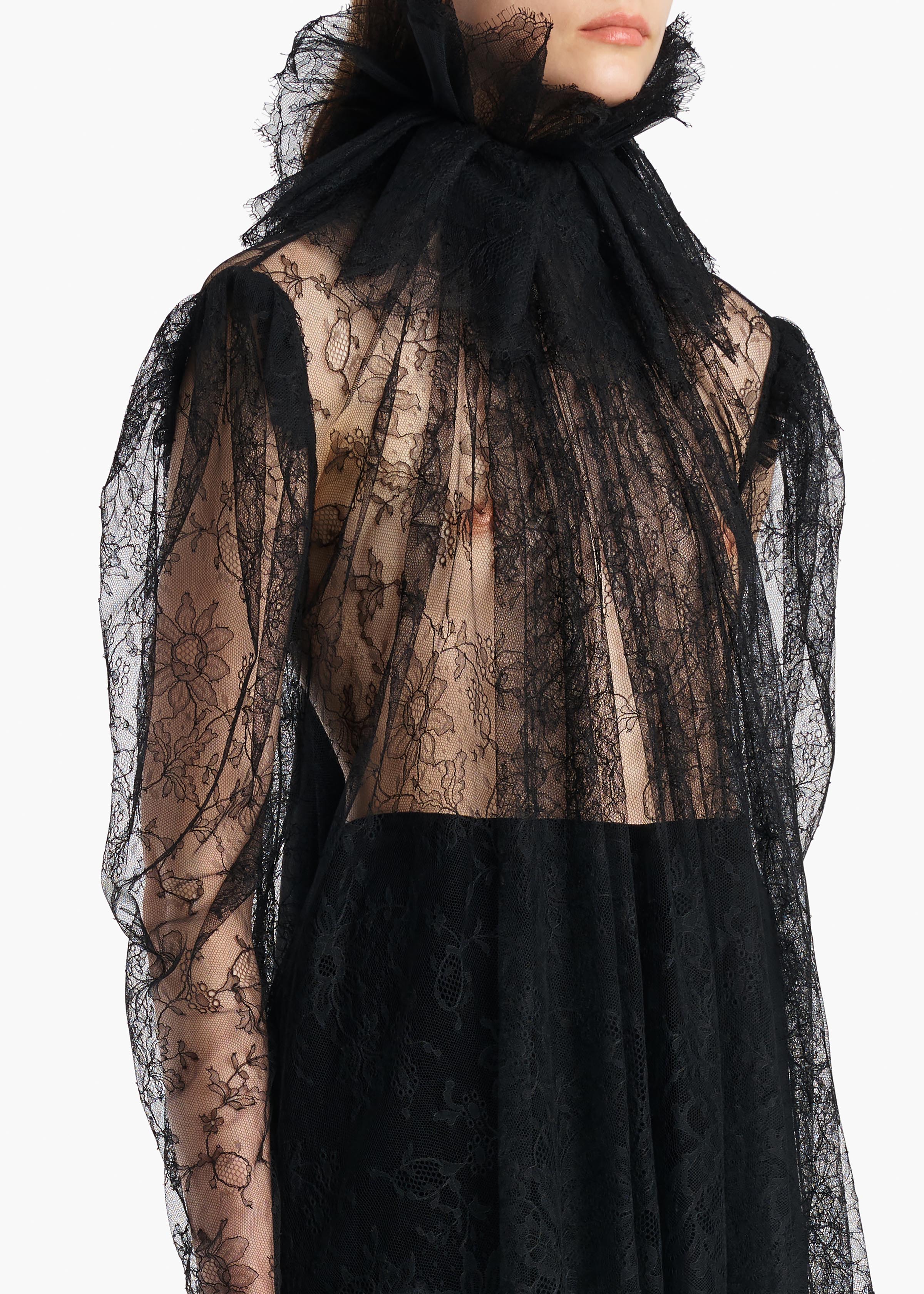 Bonnie Top in Black Lace