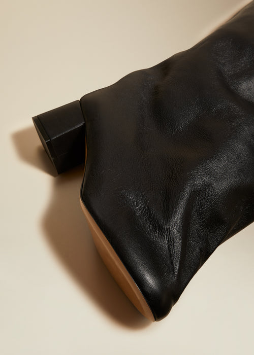 The Bowe Over-the-Knee Boot in Black Leather