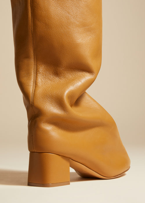 The Bowe Over-the-Knee Boot in Nougat Leather