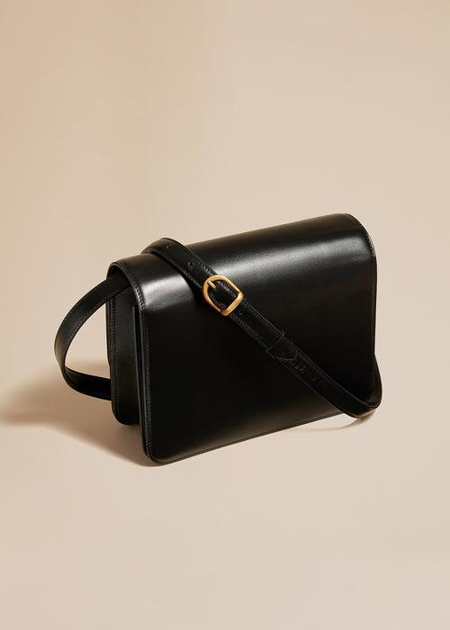 The Bridget Crossbody Bag in Black Leather