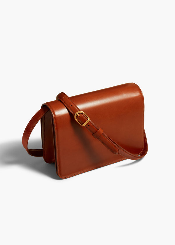 BRIDGET HANDBAG IN COGNAC CALF LEATHER BACK VIEW