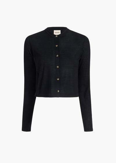 Brieta Cardigan in Black FLAT VIEW