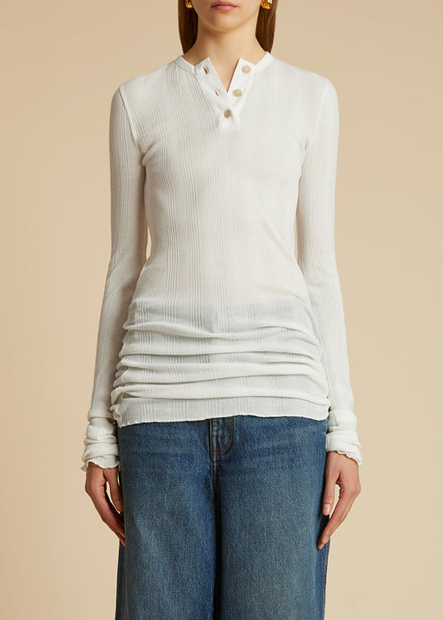 The Byron Top in Cream