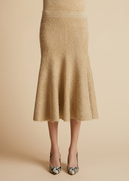 The Cadence Skirt in Wheat