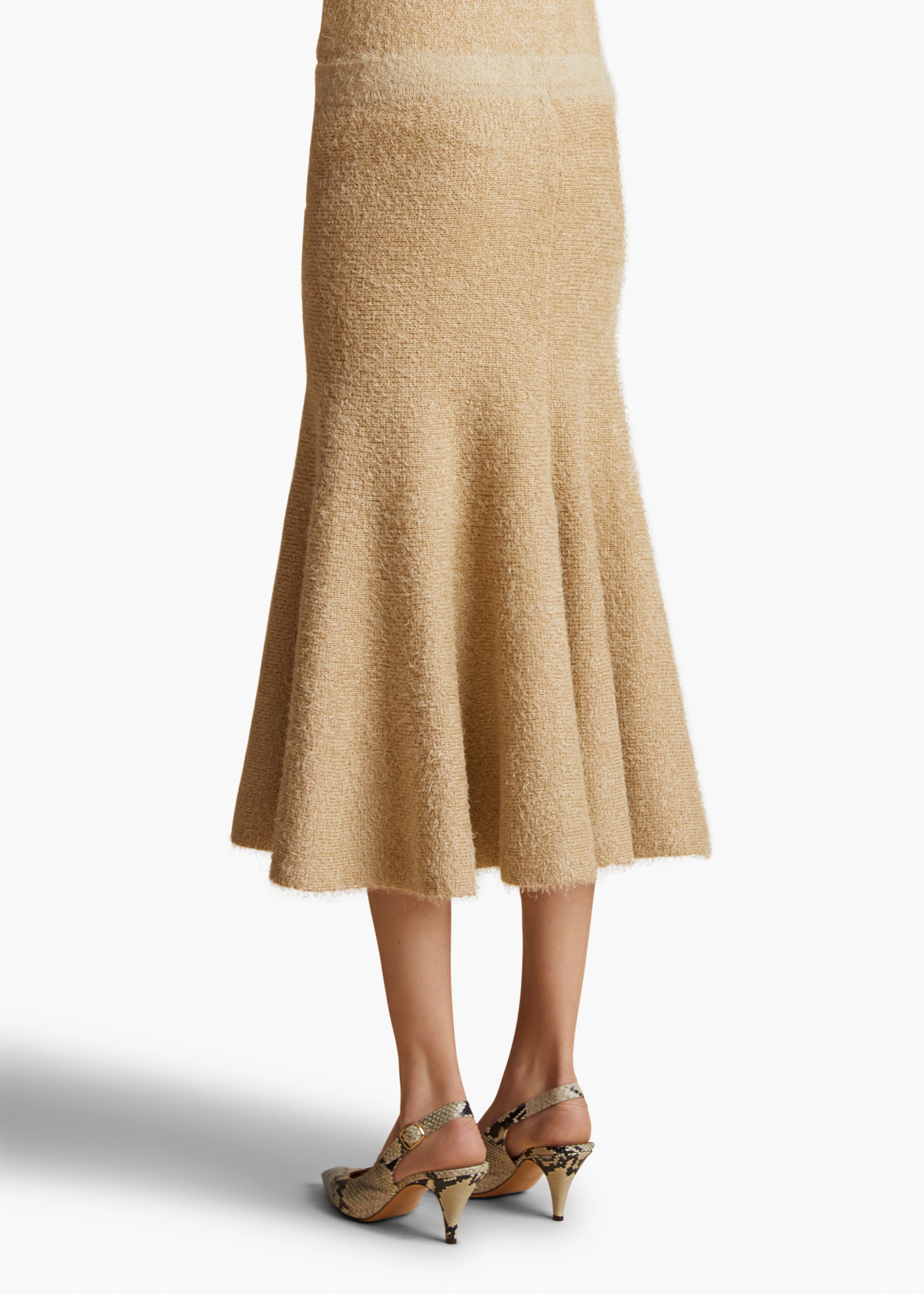 CADENCE SKIRT IN WHEAT BACK VIEW