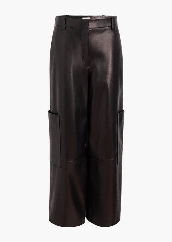 Caiton Pant in Black Leather